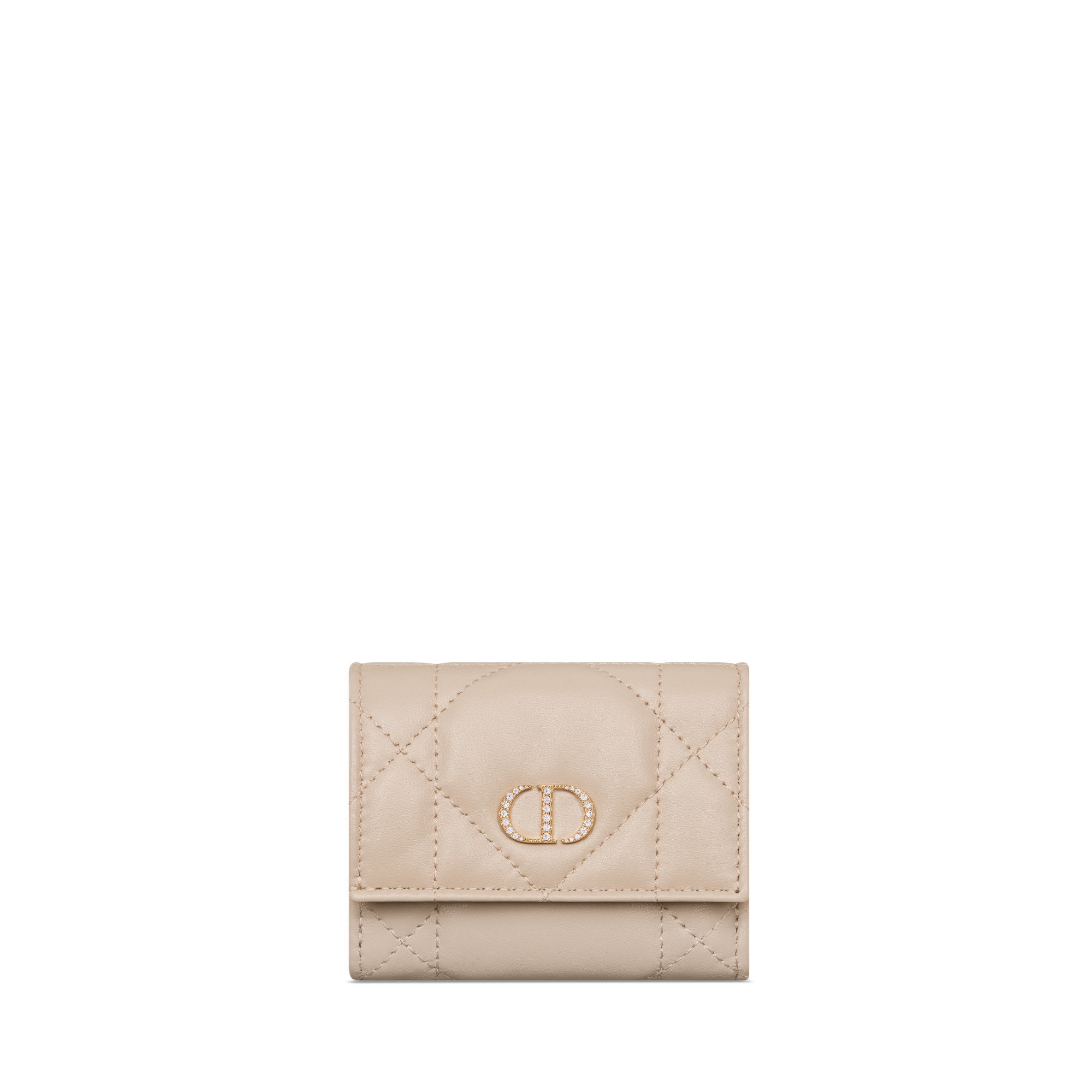 【日本限定】Dior Caro Hibiscus クリスタル Lジップウォレット マクロカナージュ ラムスキン E01