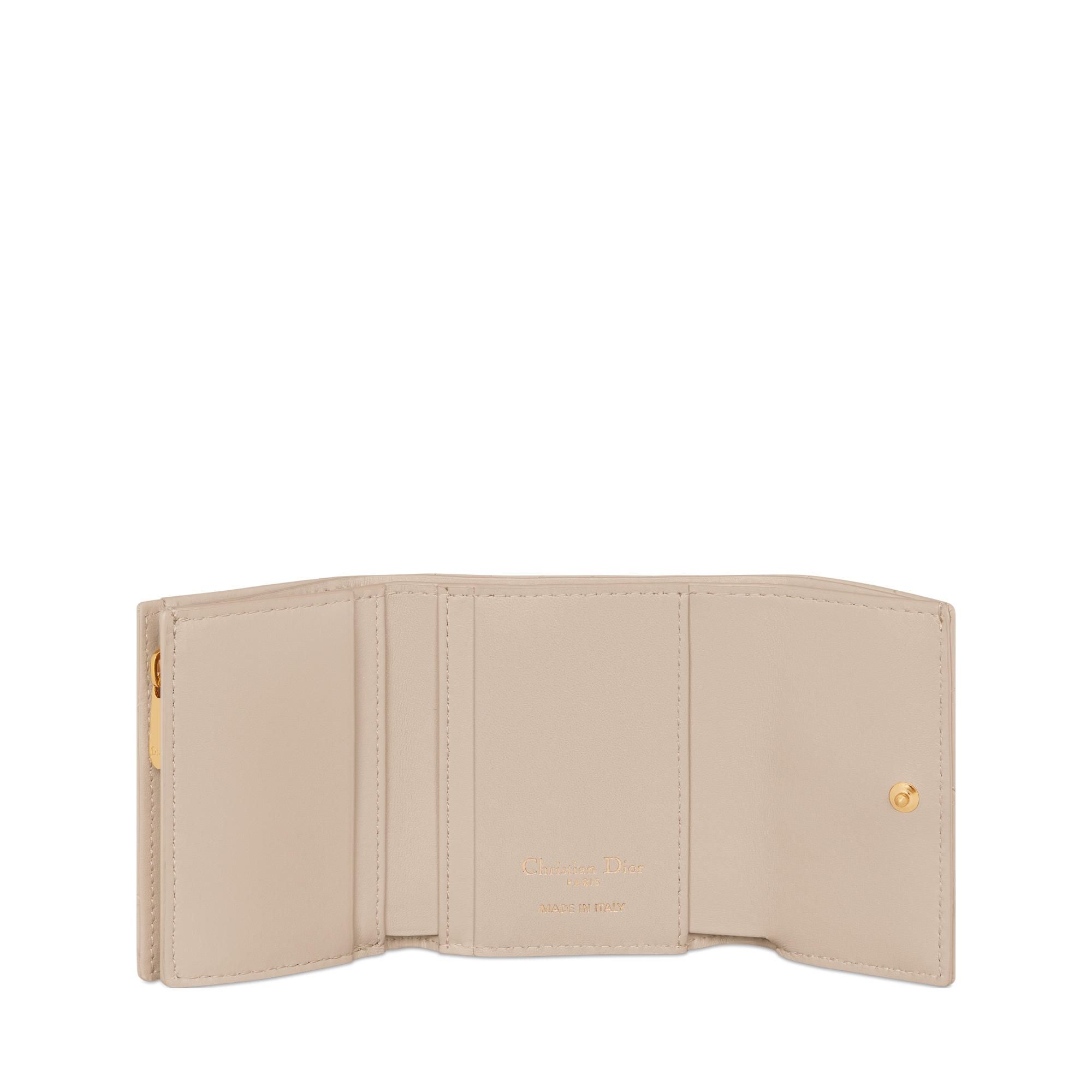 【日本限定】Dior Caro Hibiscus クリスタル Lジップウォレット マクロカナージュ ラムスキン E07