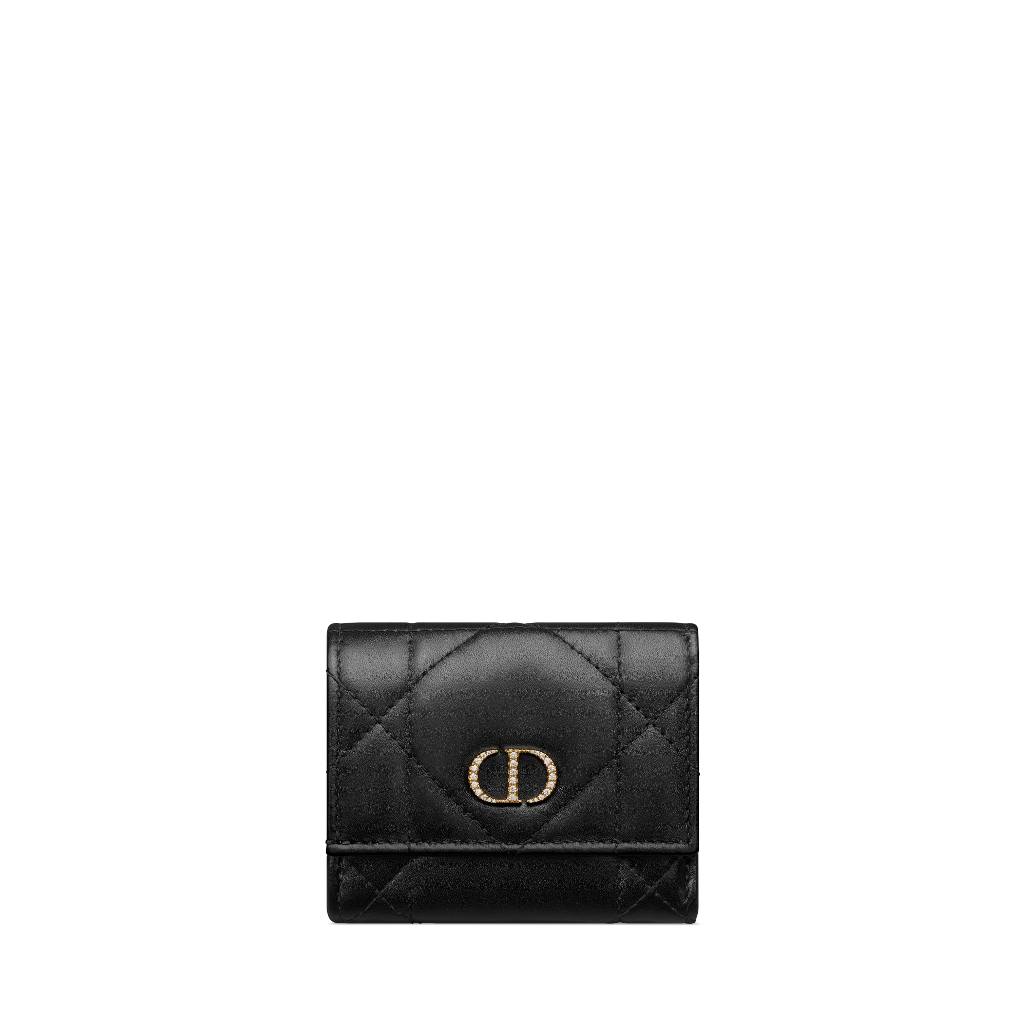 【日本限定】Dior Caro Hibiscus クリスタル Lジップウォレット マクロカナージュ ラムスキン E01
