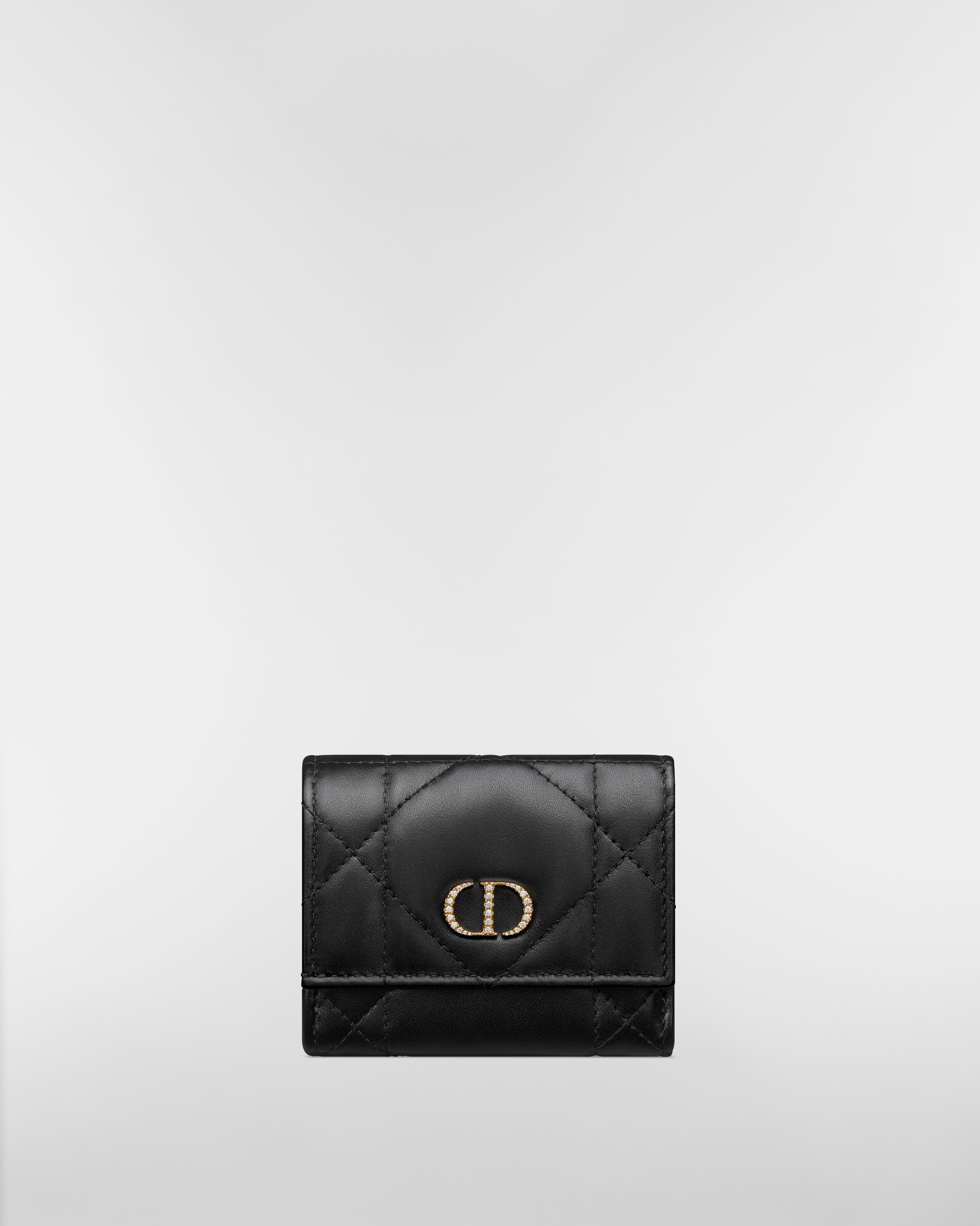 【日本限定】Dior Caro Hibiscus クリスタル Lジップウォレット マクロカナージュ ラムスキン E01