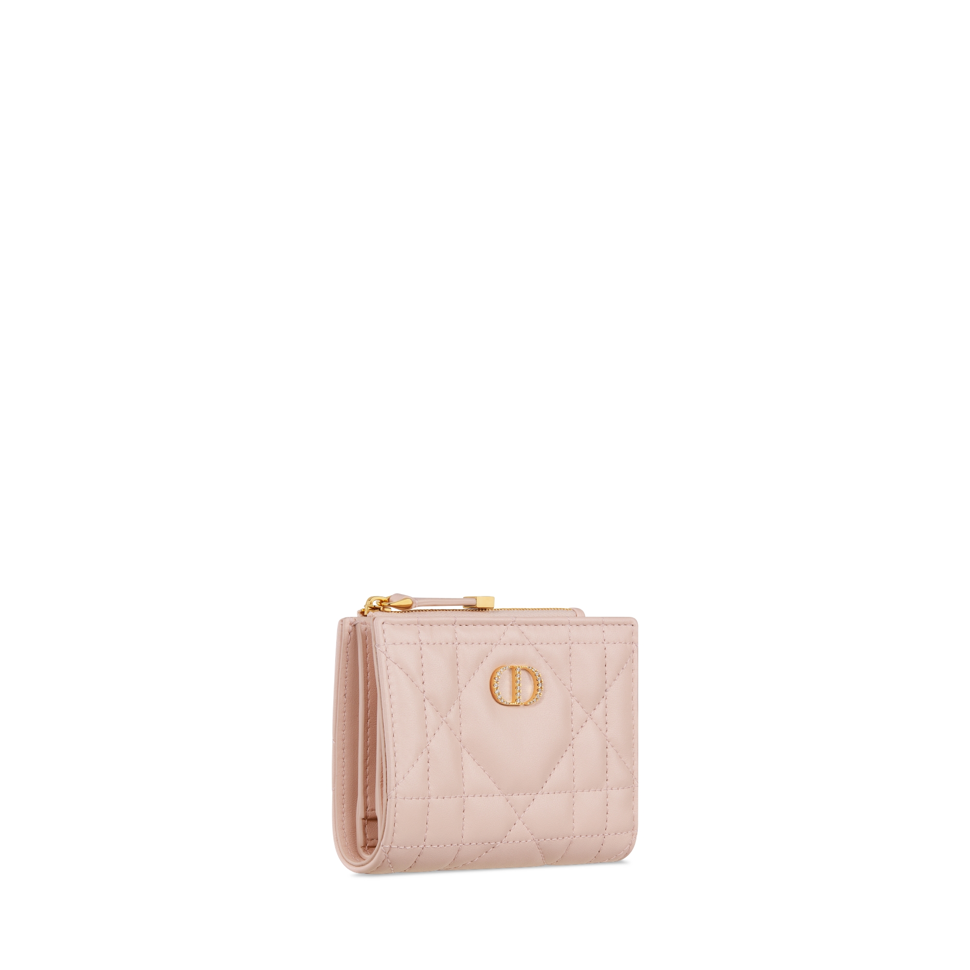 Dior Caro Dahlia Wallet with Crystals