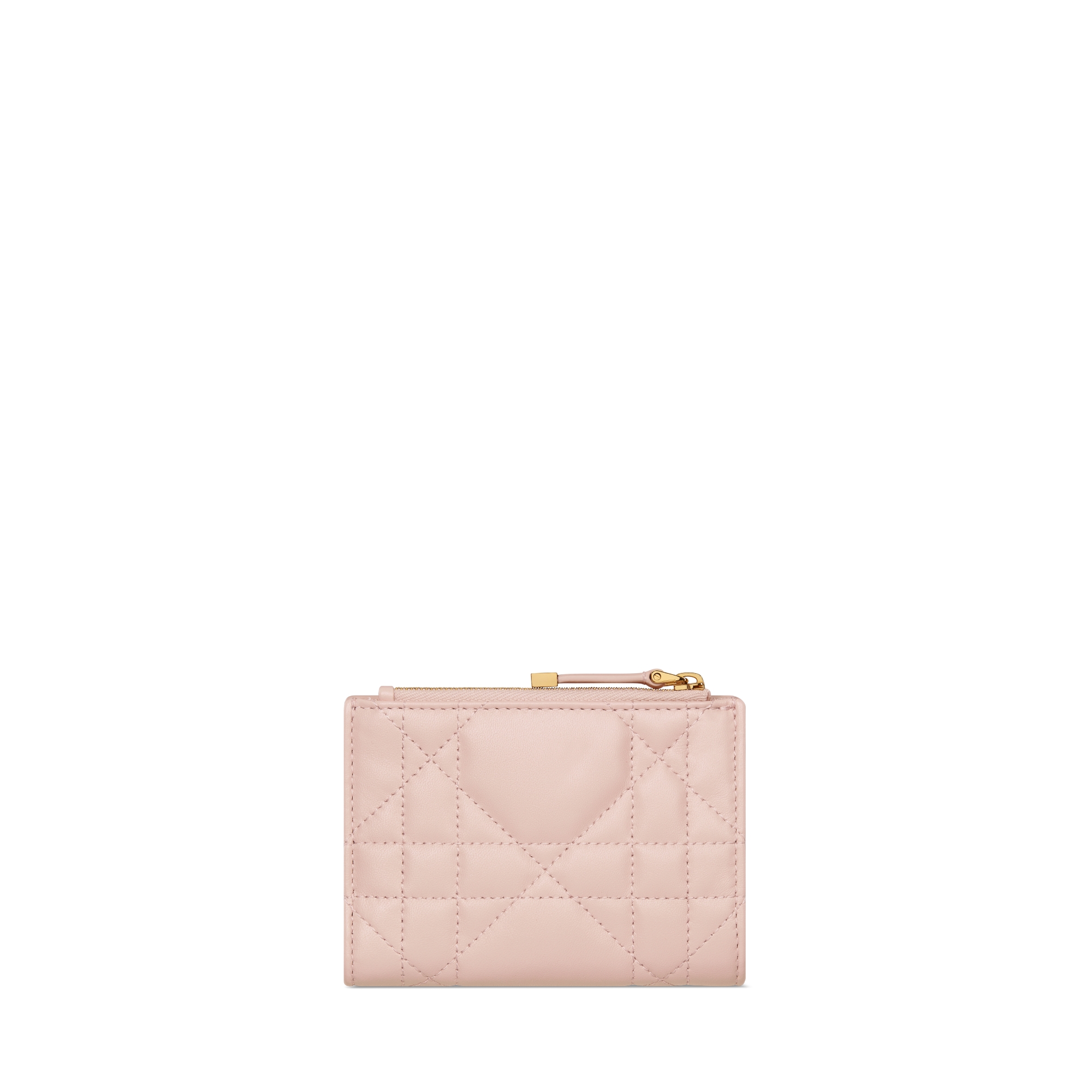 Dior Caro Dahlia Wallet with Crystals Powder Pink Macrocannage Lambskin E08