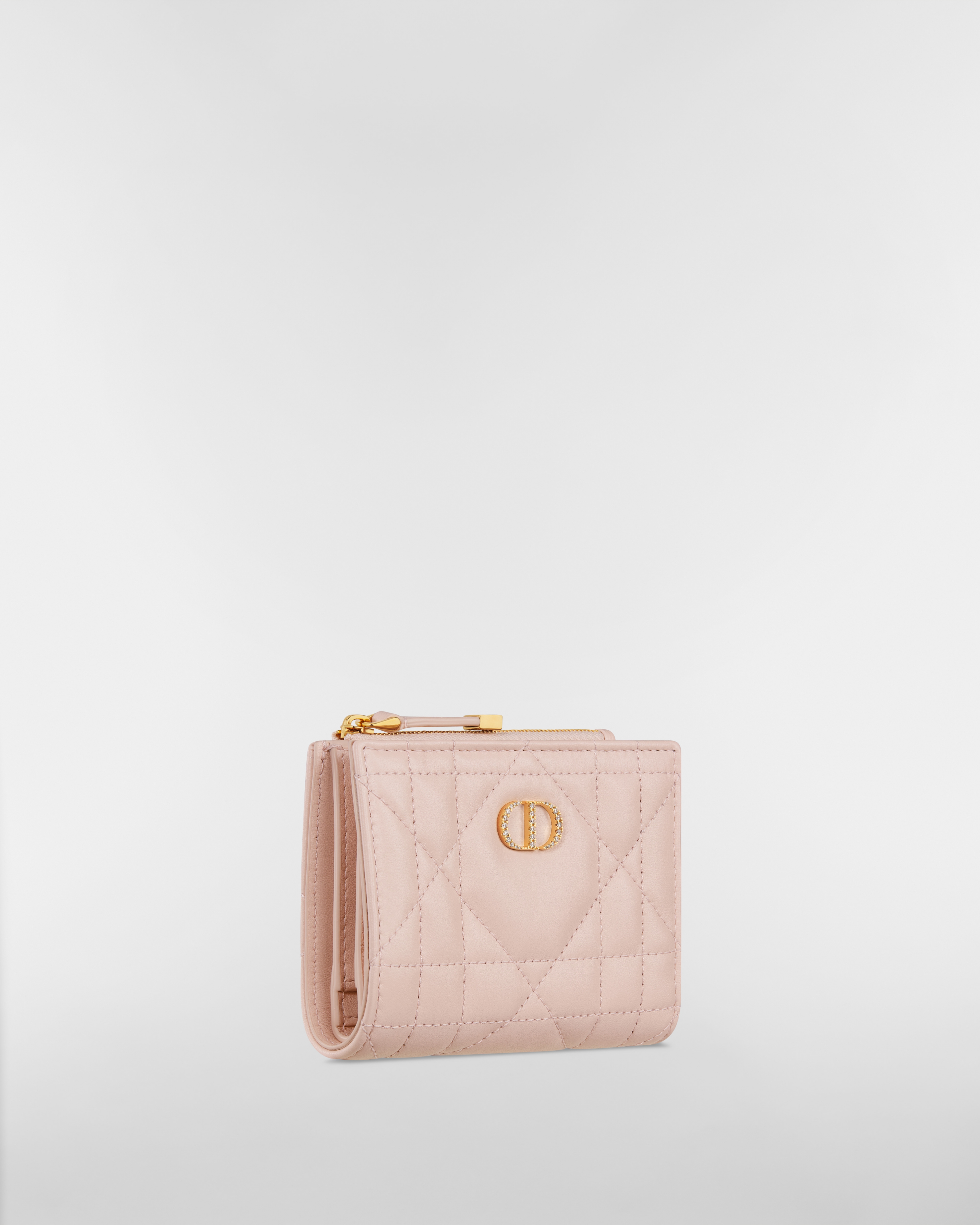 Dior Caro Dahlia Wallet with Crystals