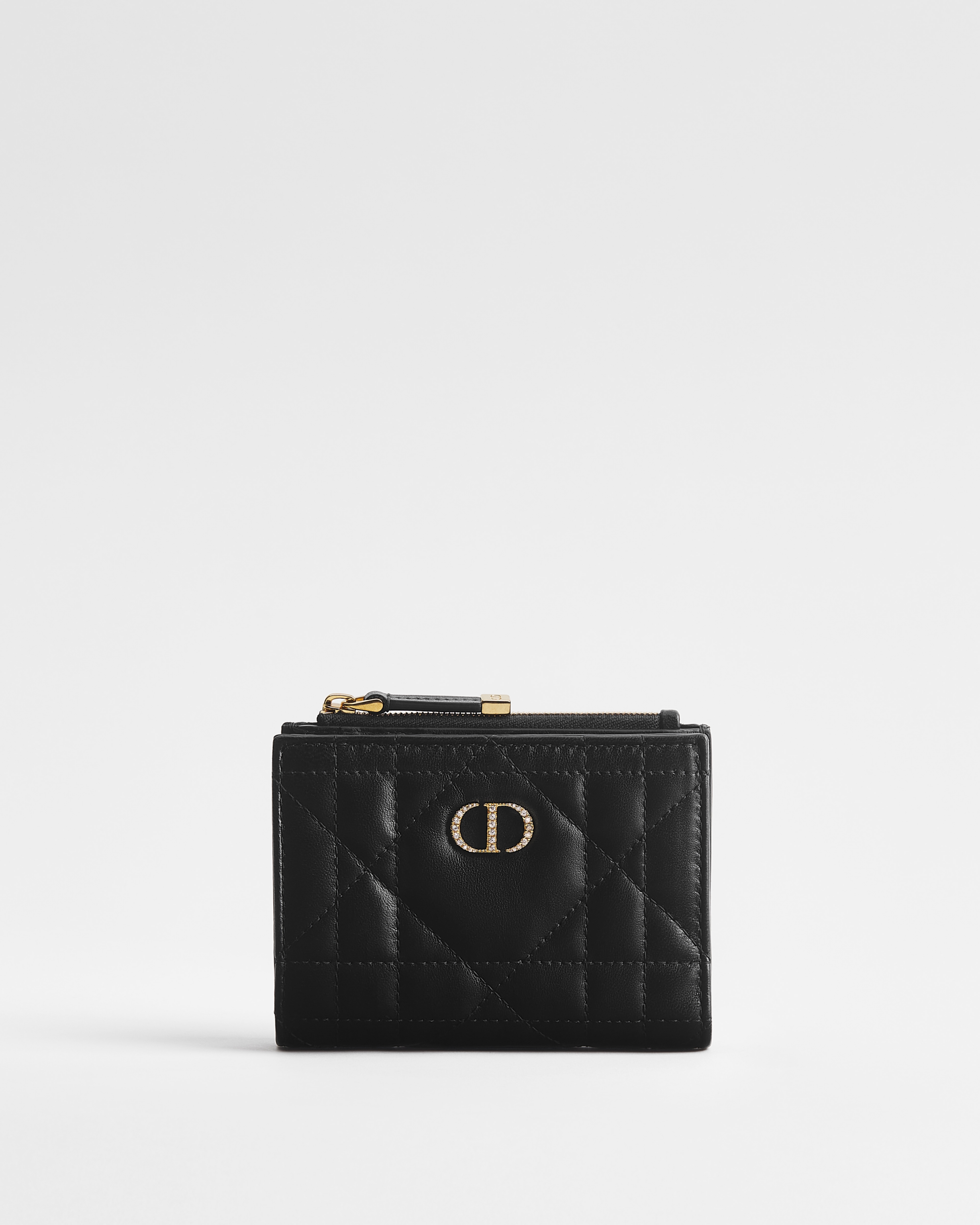 Dior Caro Dahlia Wallet with Crystals
