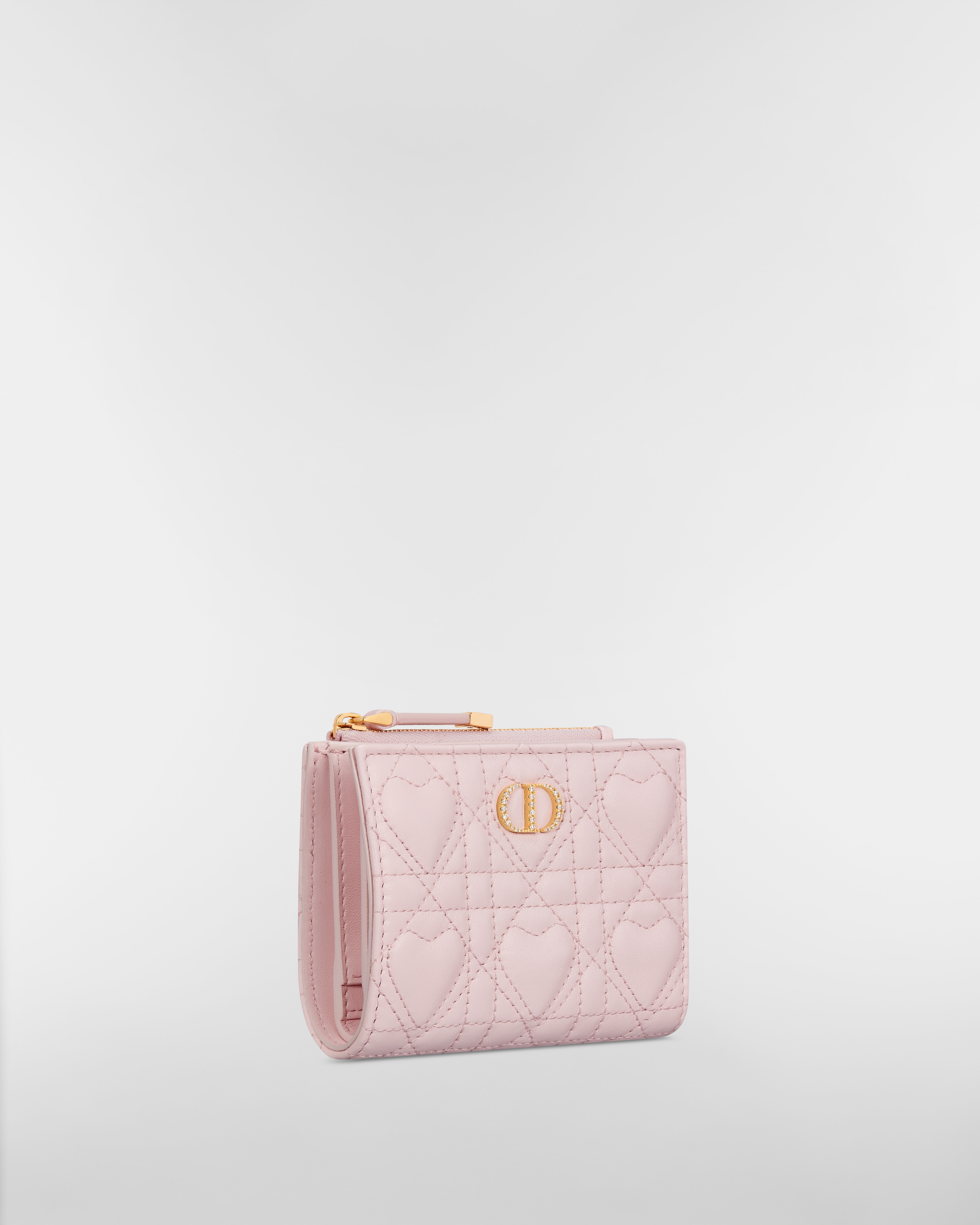 Dior Caro Dahlia ウォレット ハート カナージュ ラムスキン E03