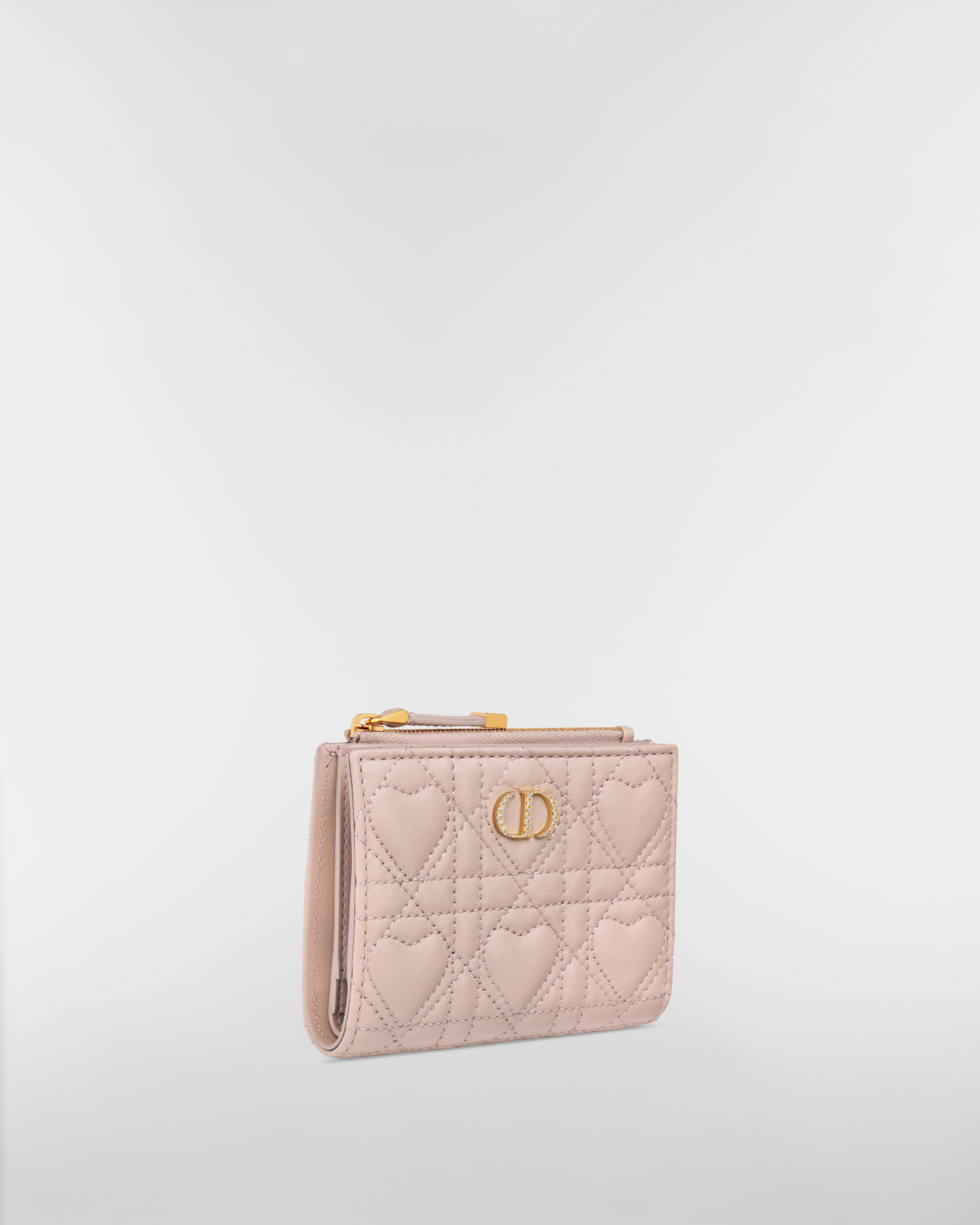 【日本限定】Dior Caro Dahlia ウォレット ハート カナージュ ラムスキン E03