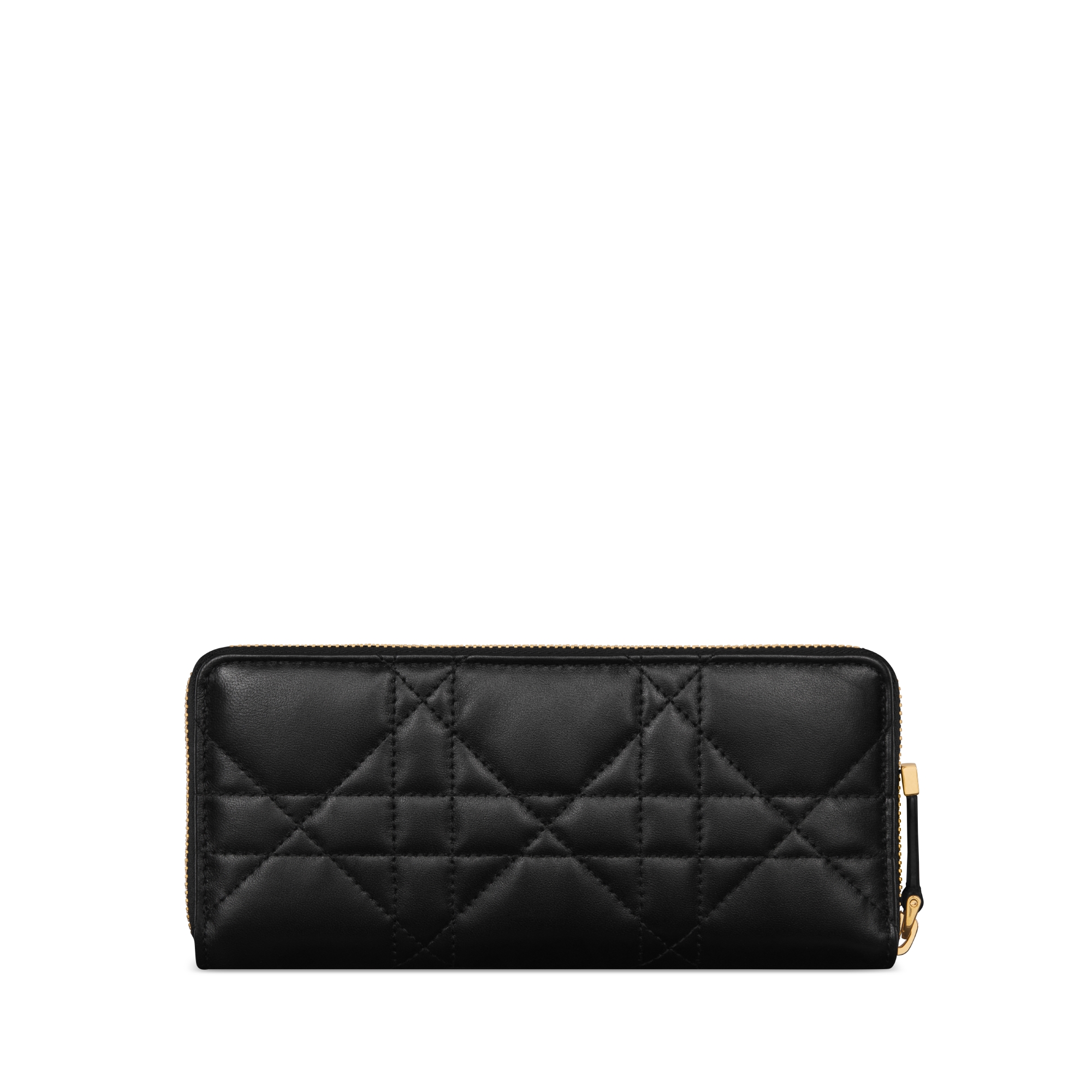 Miss Caro Voyageur Slim Wallet with Crystals Black Macrocannage Lambskin E08