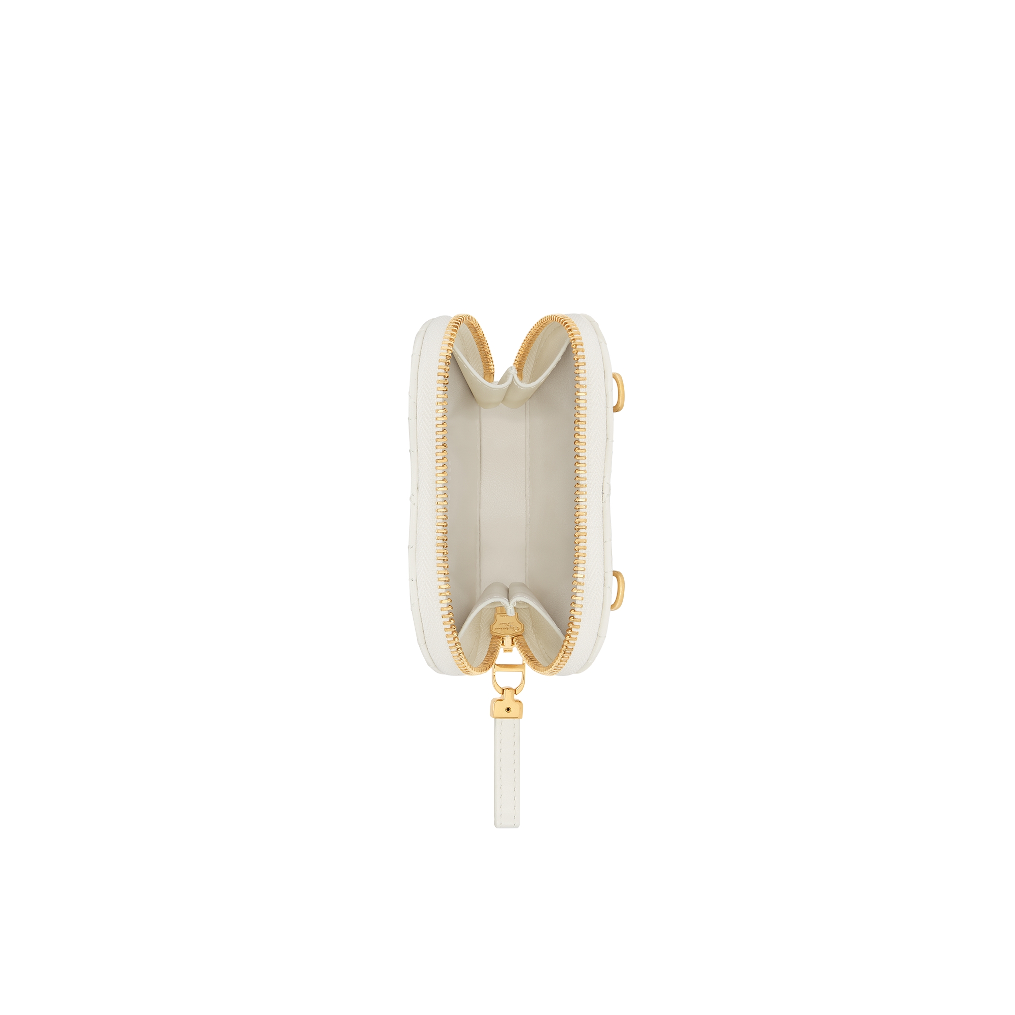 Dior Caro Heart Pouch with Chain Latte Cannage Lambskin with Heart Motif E06