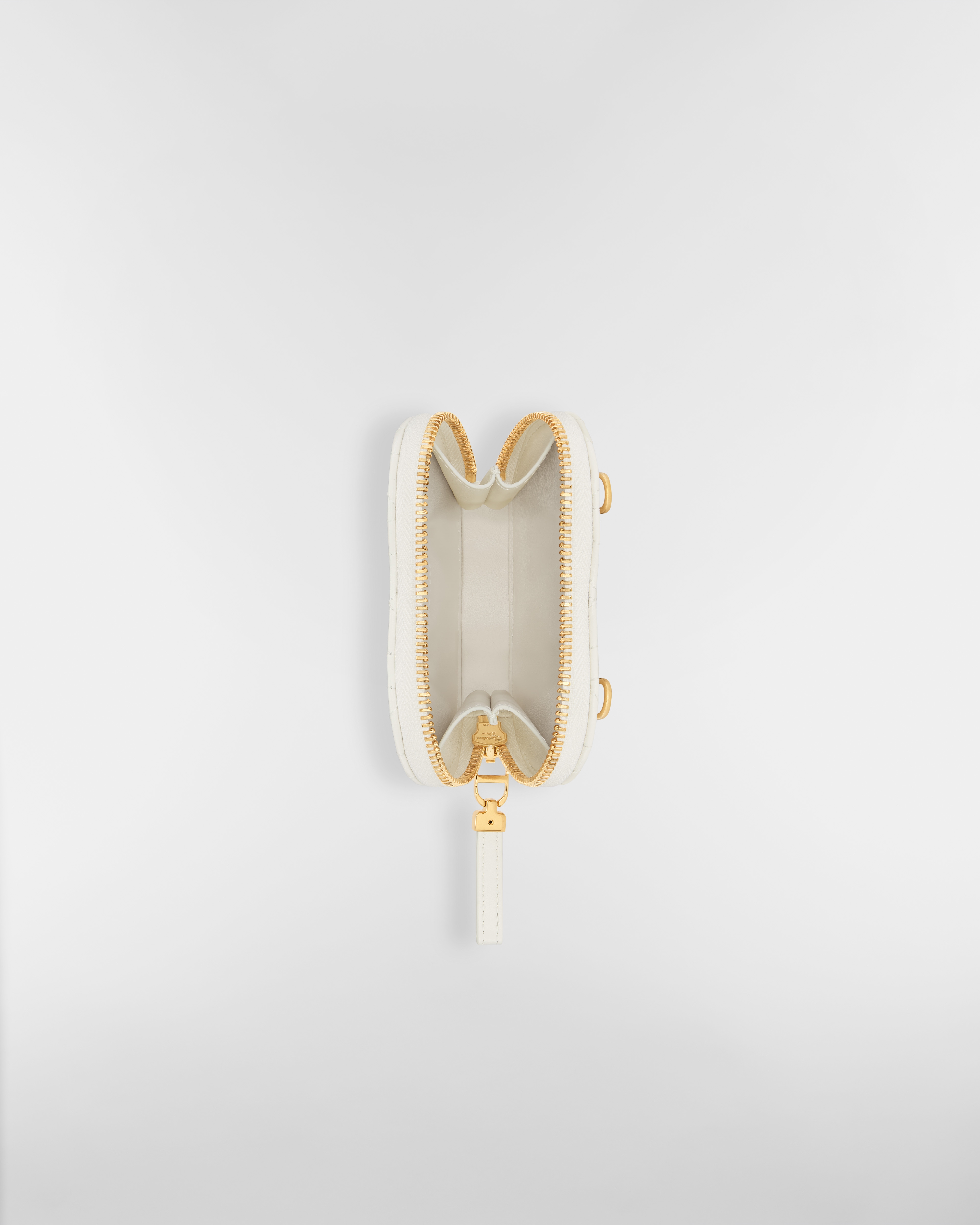 Dior Caro Heart Pouch with Chain Latte Cannage Lambskin with Heart Motif E06