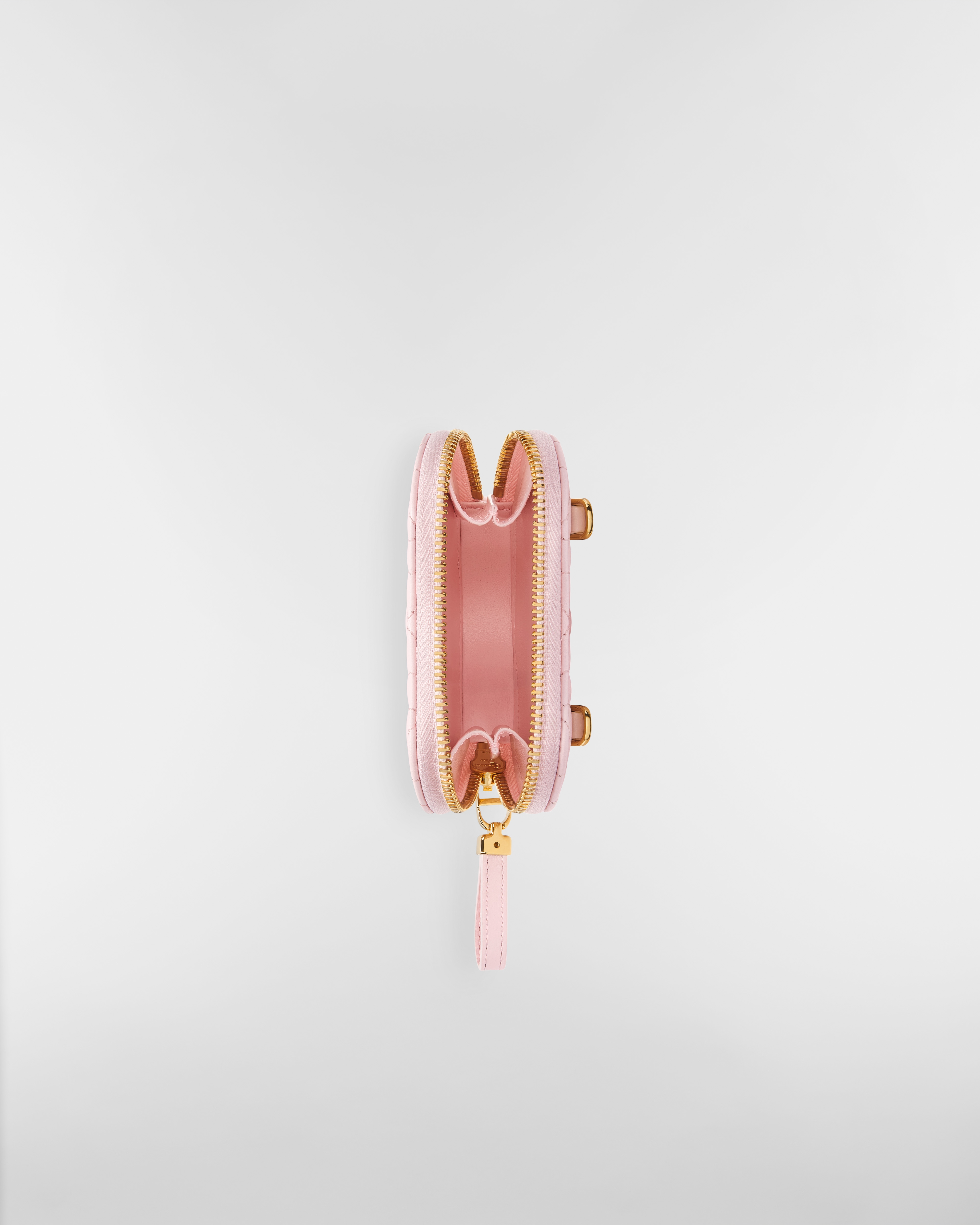 Dior Caro Heart Pouch with Chain Macaron Pink Cannage Lambskin with Heart Motif E06