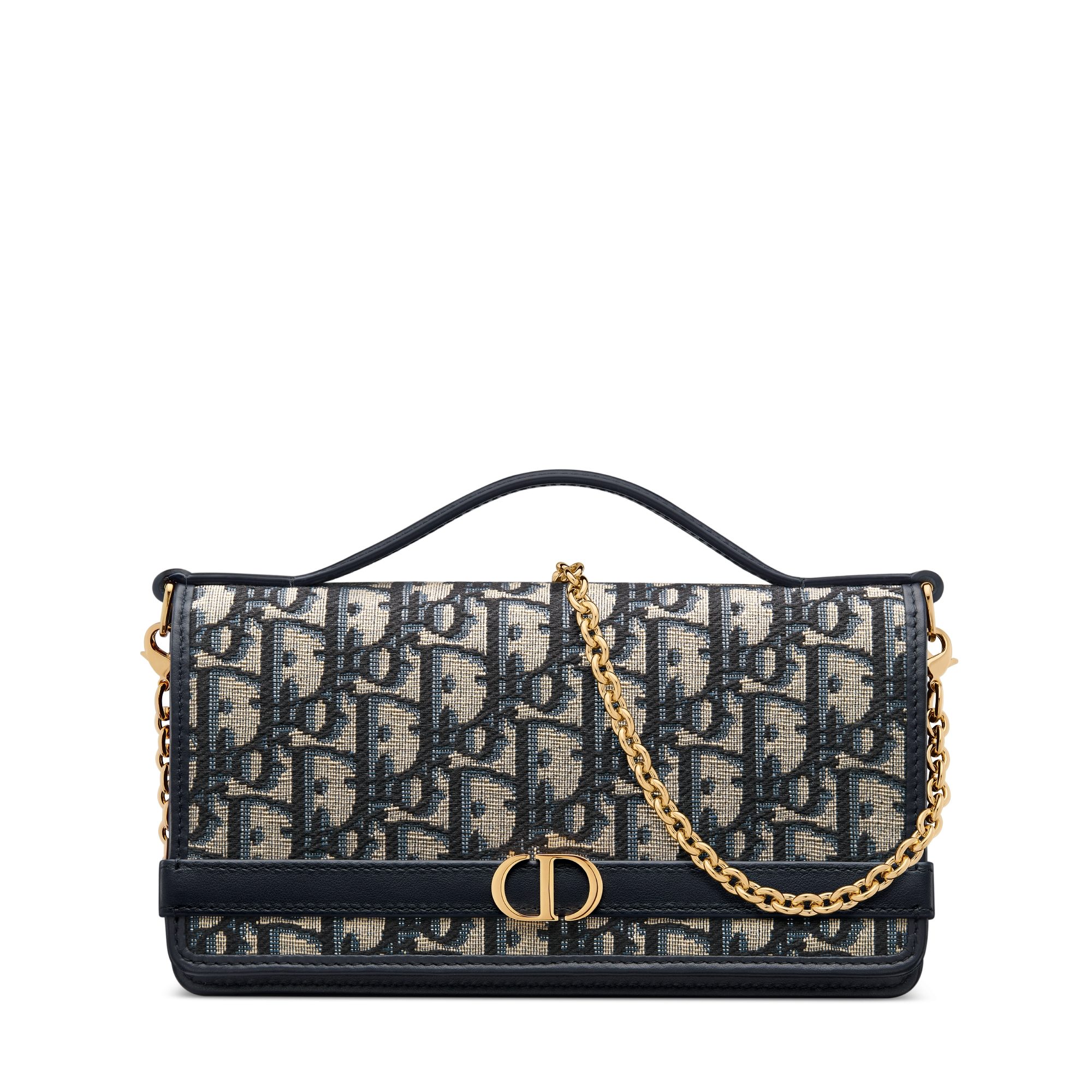 Christian Dior 黒 レザー 30 Montaigne ウェッジ CHRISTIAN DIOR 30 Montaigne Avenue Bag Small Shoulder Bag