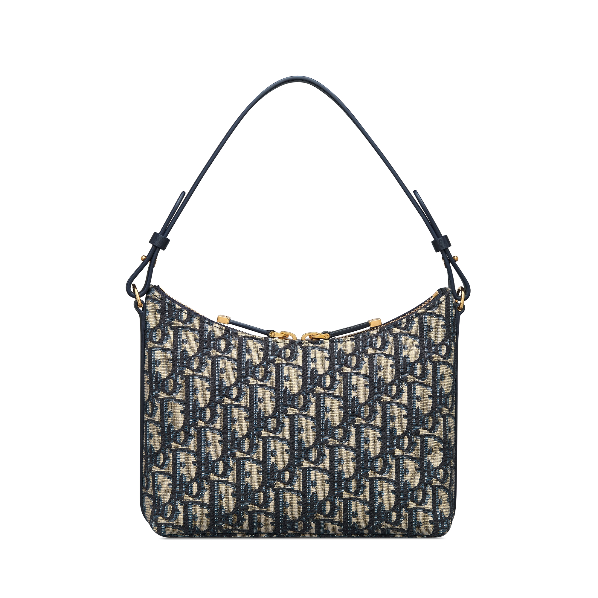 30 Montaigne Diorling Mini Bag with Chain Blue Dior Oblique Jacquard E08