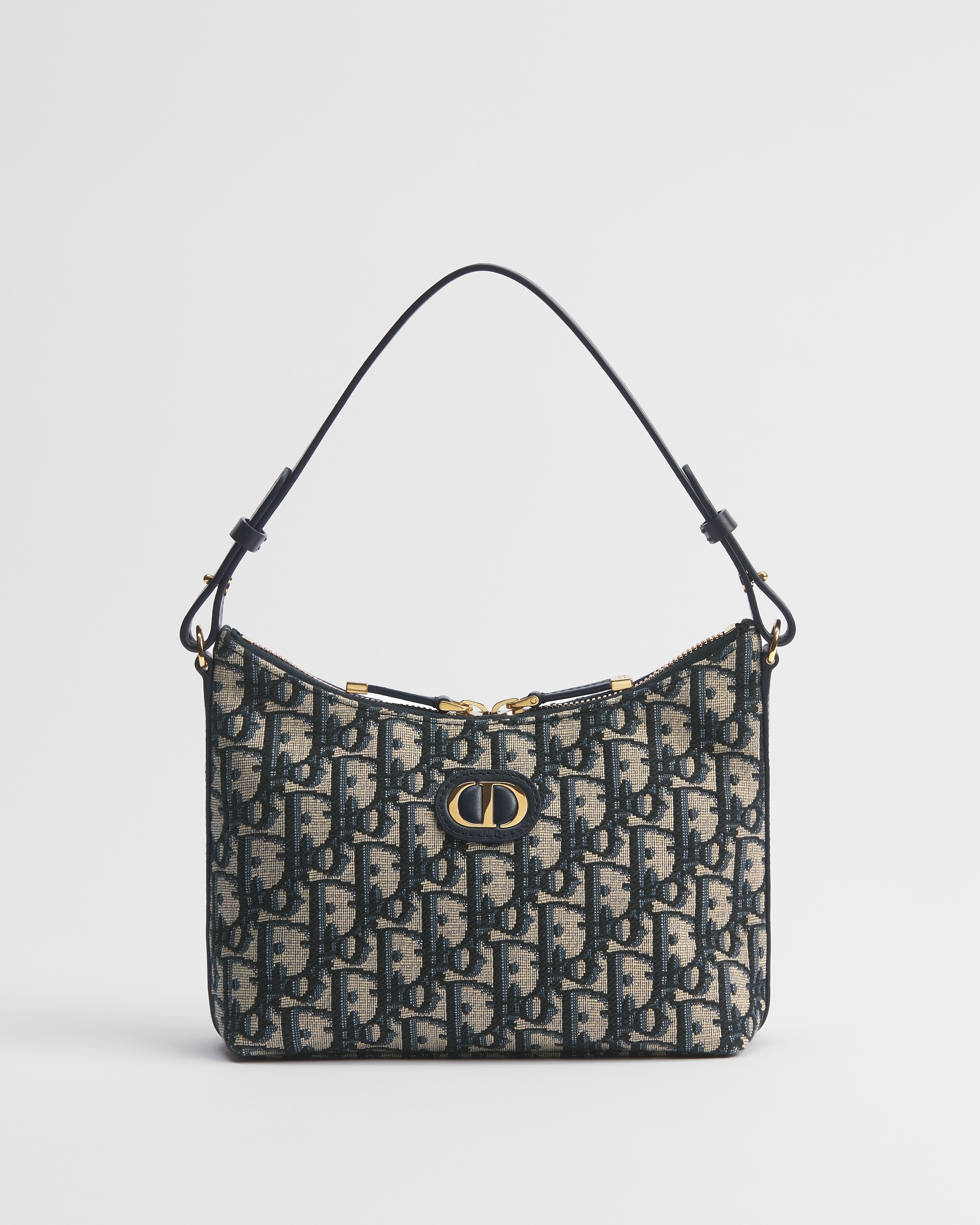 30 Montaigne Diorling 附鏈帶迷你包 藍色 Dior Oblique 緹花 E01