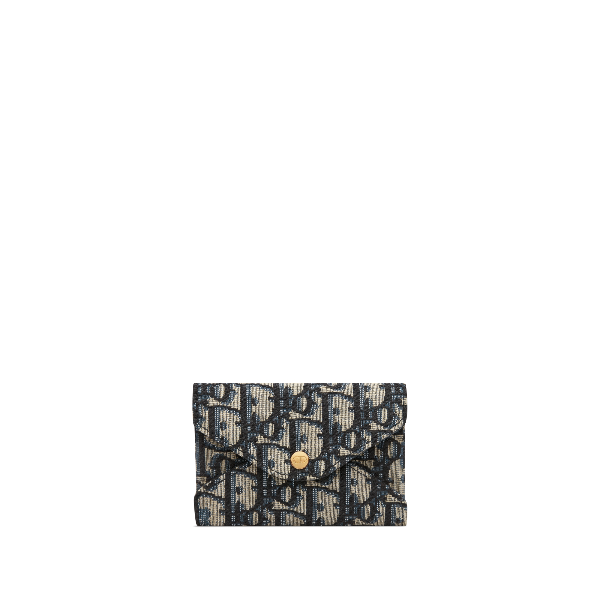 DiorTravel Harebell Kartenetui Dior Oblique Jacquard in Blau E01