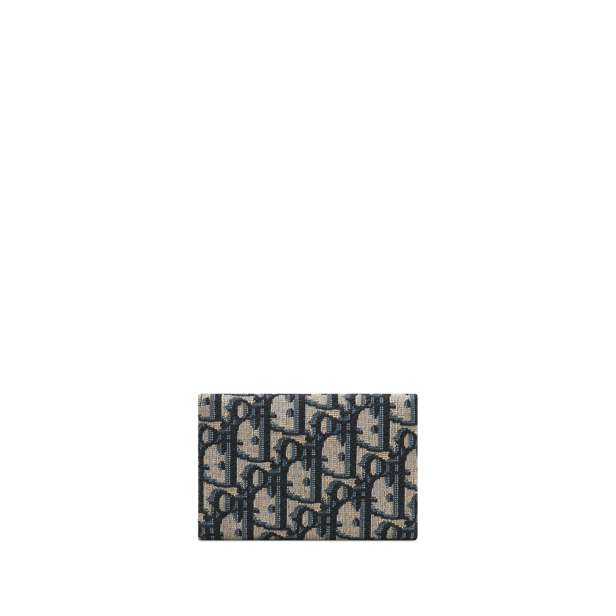 กระเป๋าใส่บัตร DiorTravel Harebell ผ้าแจ็กการ์ดลาย Dior Oblique สีน้ำเงิน E08