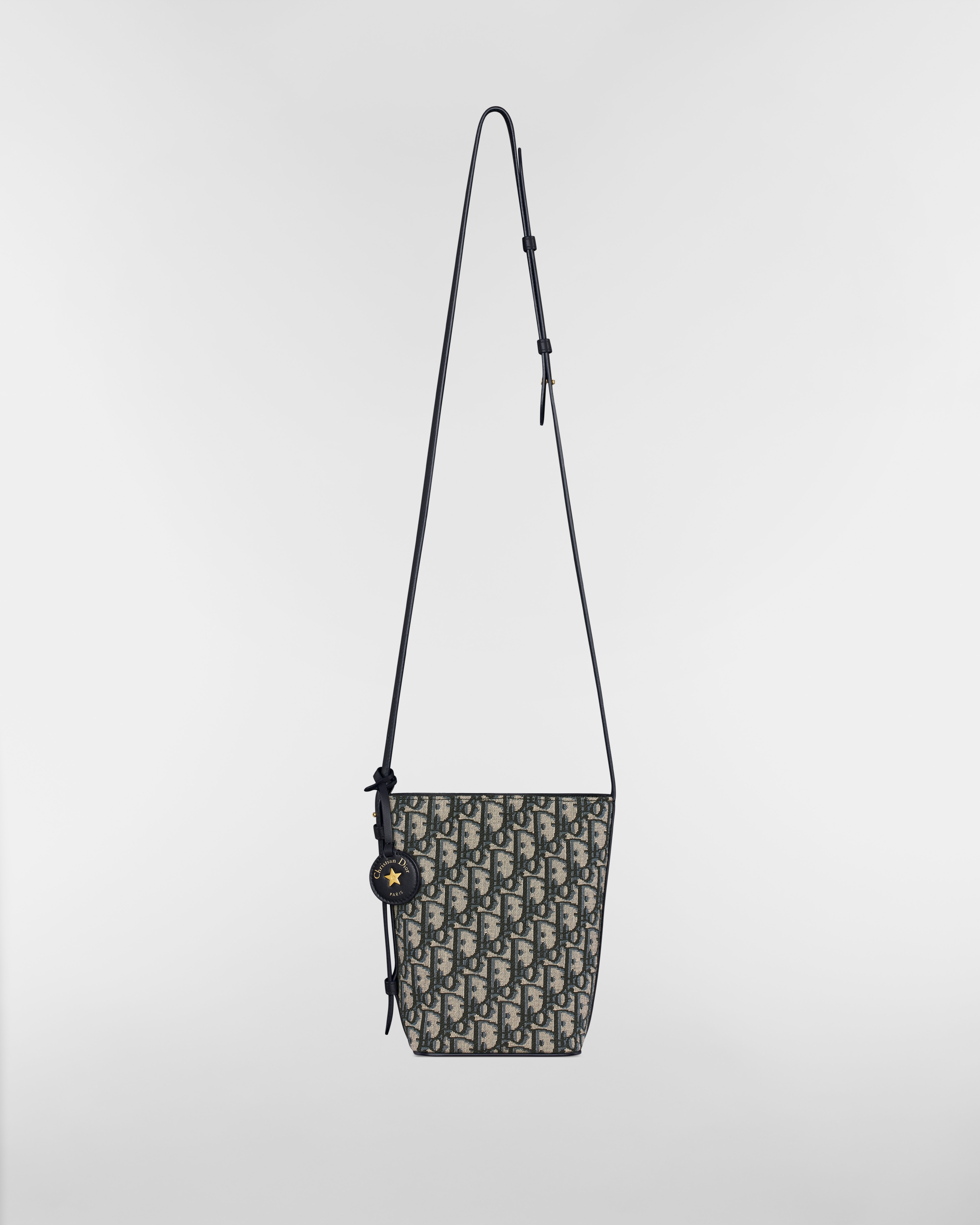 Diorstar 迷你水桶包 藍色 Dior Oblique 緹花 E07