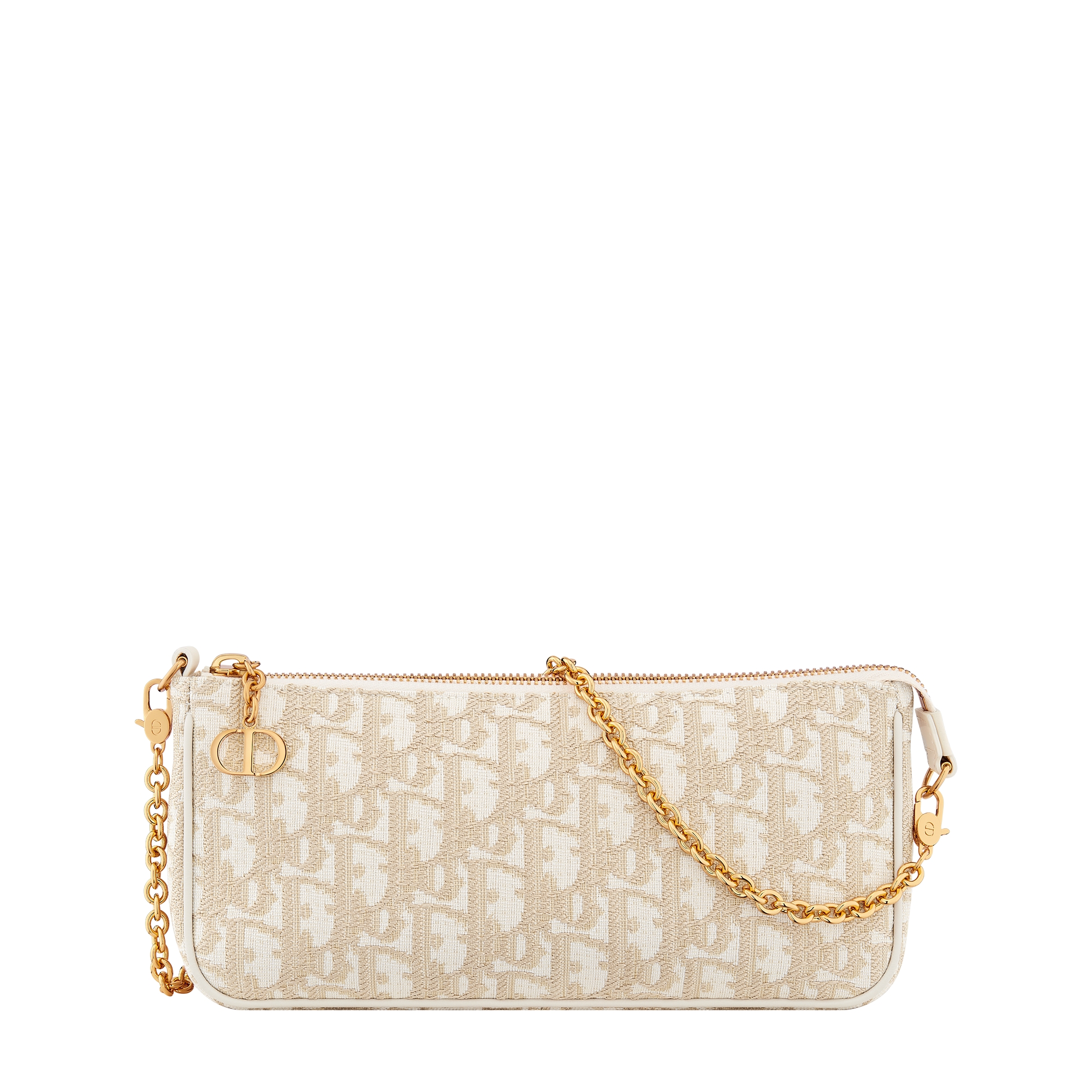 30 Montaigne Pouch with Chain Gold-Tone Dior Oblique Jacquard E01
