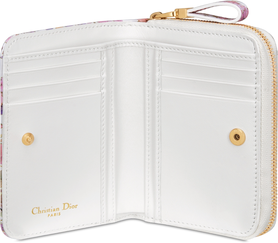 Dior Caro Scarlet Wallet White Multicolor Dior 4 Saisons Été 