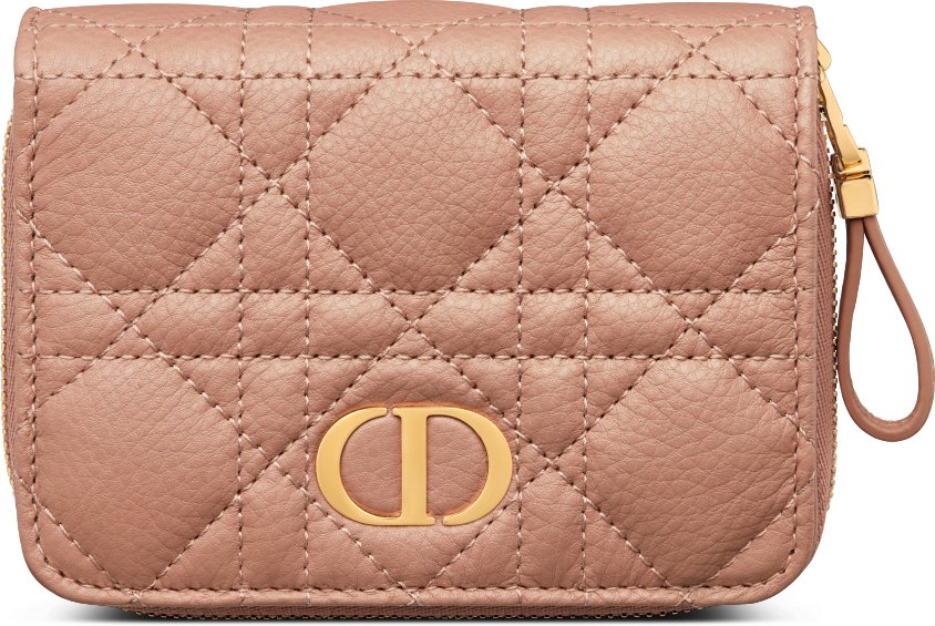 กระเป๋าสตางค์ Dior Caro Scarlet มุมมองด้านหน้า