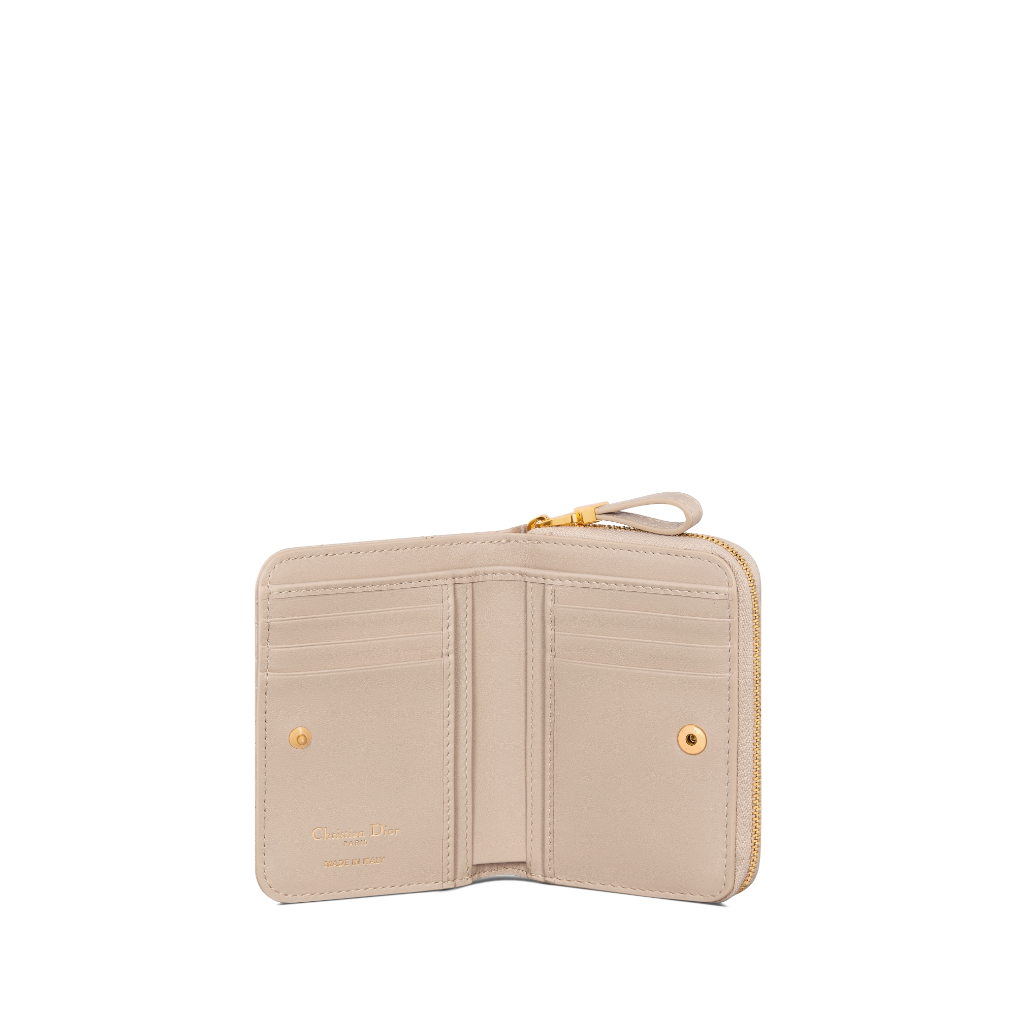 ディオール　折り財布　スカーレットウォレット　ベージュ　カナージュ　カロ DIOR | Dior Caro Scarlet ウォレット カナージュ カーフスキン