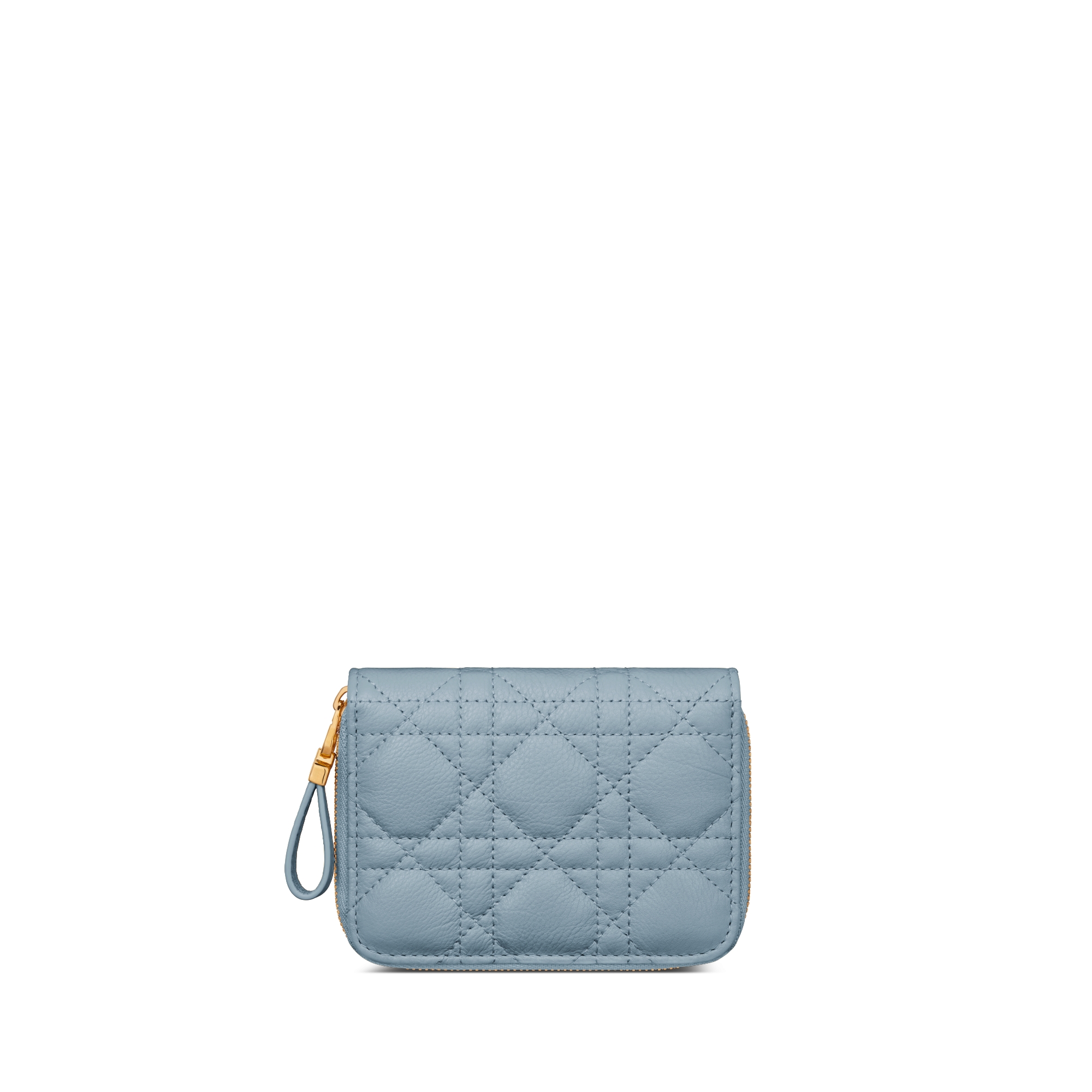 Dior Caro Scarlet Portemonnaie Weiches Cannage Kalbsleder in Wolkenblau E08