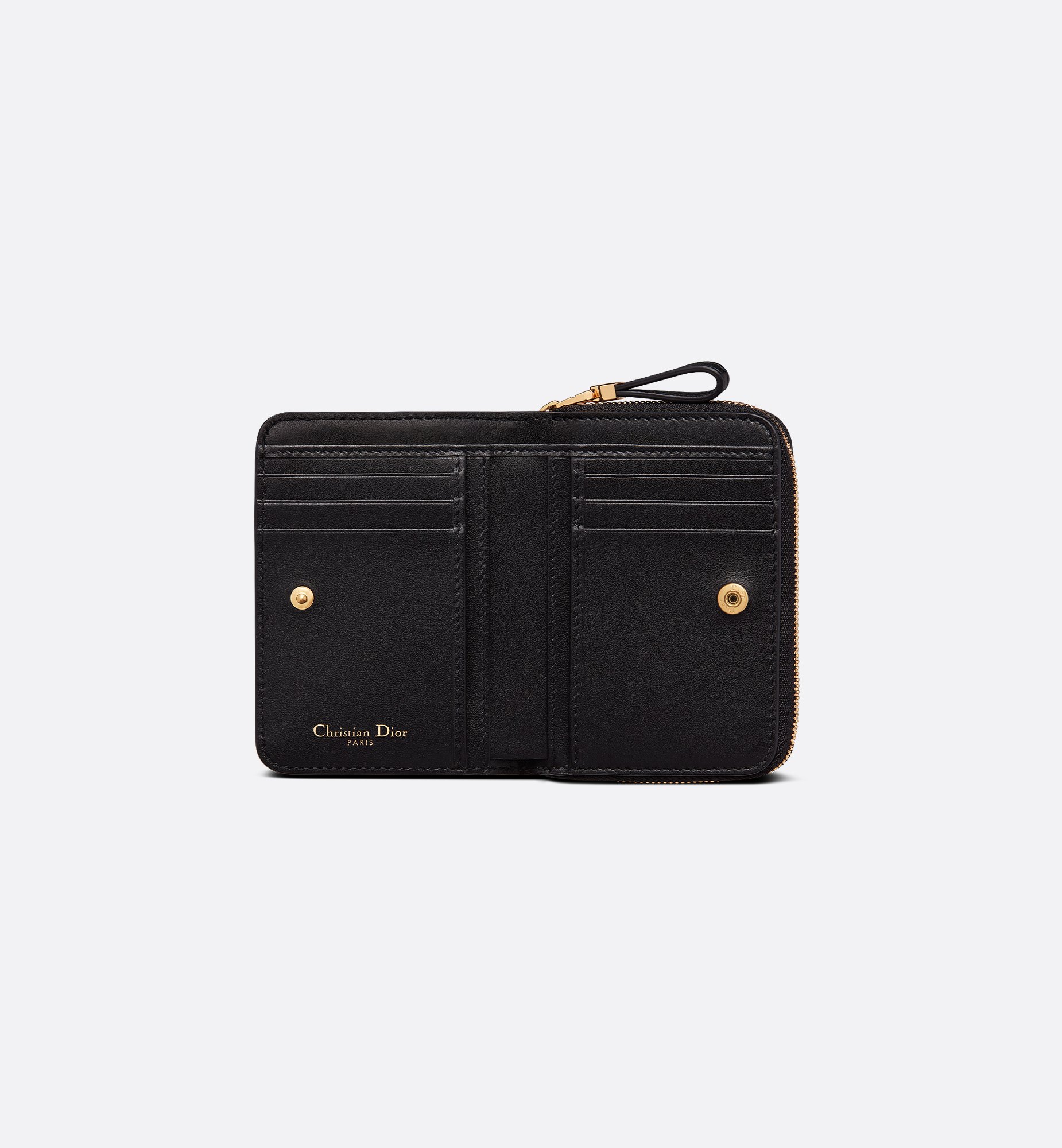 Dior Caro Scarlet Wallet Black Supple Cannage Calfskin | DIOR Dior Caro Scarlet Wallet Black Supple Cannage Calfskin | DIOR