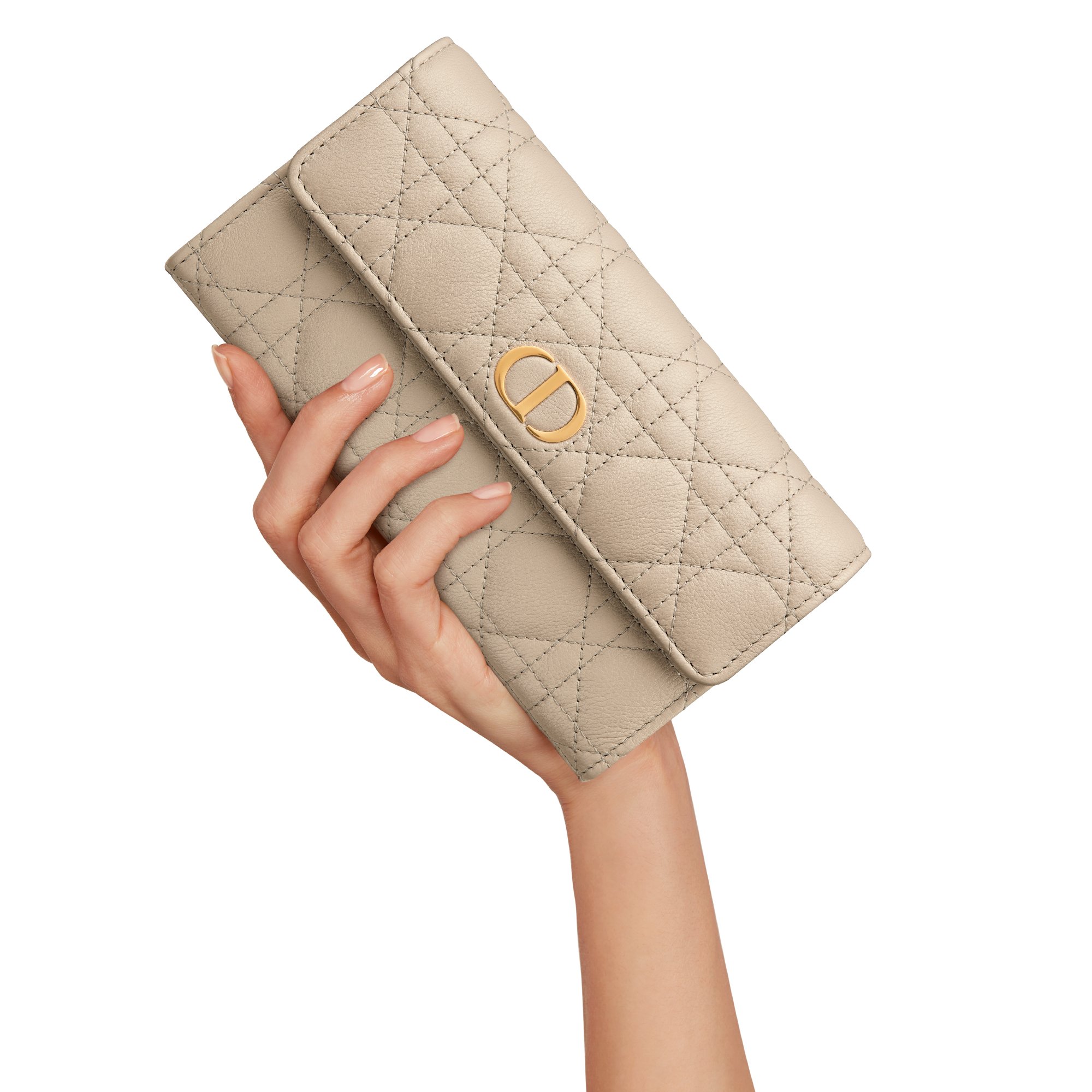 Dior Caro Orchid Long Wallet Detailed view