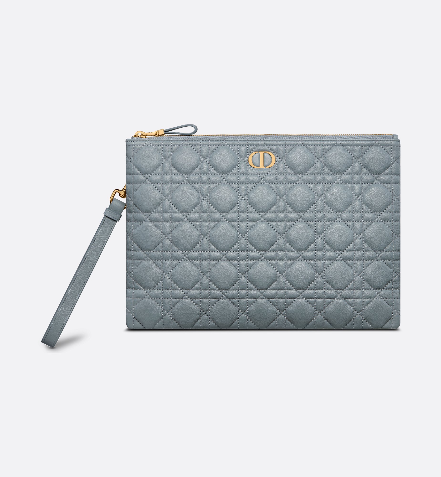 Dior Caro Scarlet Wallet Cloud Blue Supple Cannage Calfskin Dior Caro Scarlet Wallet Cloud Blue Supple Cannage Calfskin