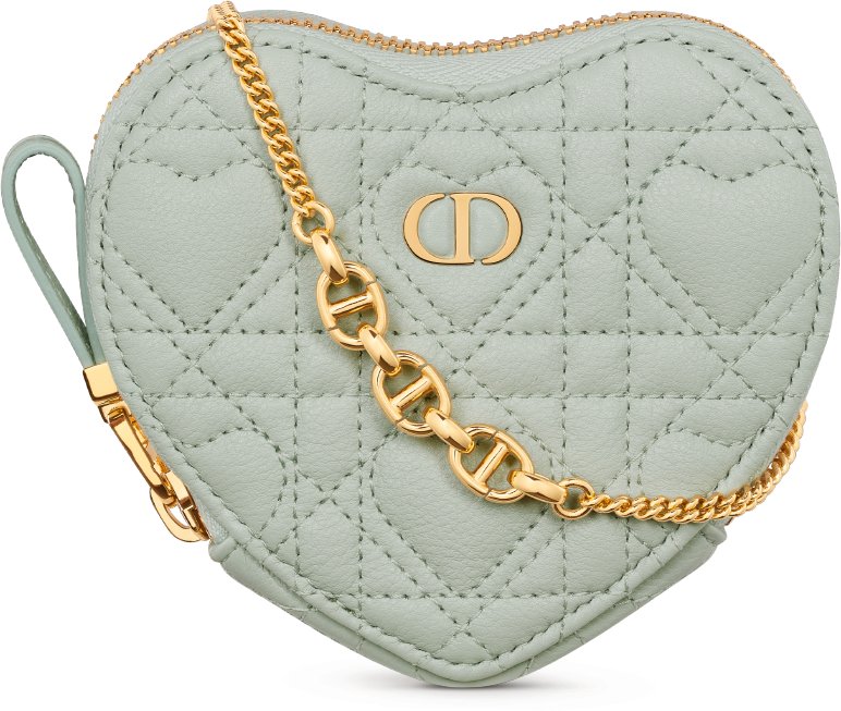 Dioramour Dior Caro Heart Pouch with Chain Red Cannage Calfskin with Heart  Motif | DIOR