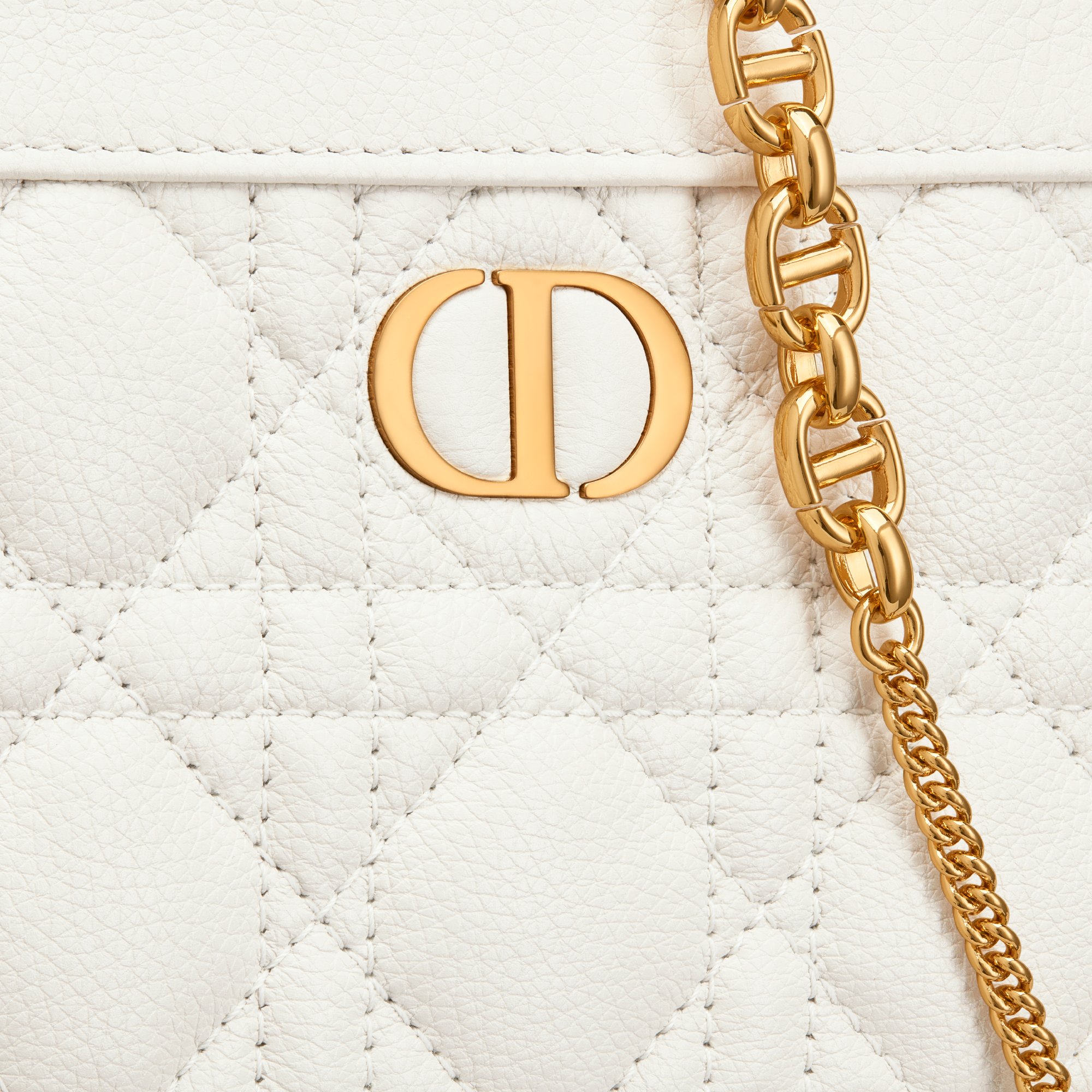 Dior Caro Every Dior Pouch Latte Supple Cannage Calfskin | DIOR