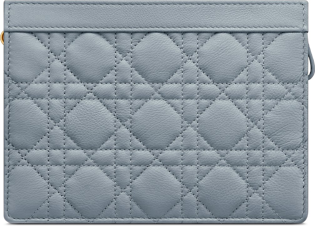 Dior Caro Every Dior Pouch Cloud Blue Supple Cannage Calfskin | DIOR