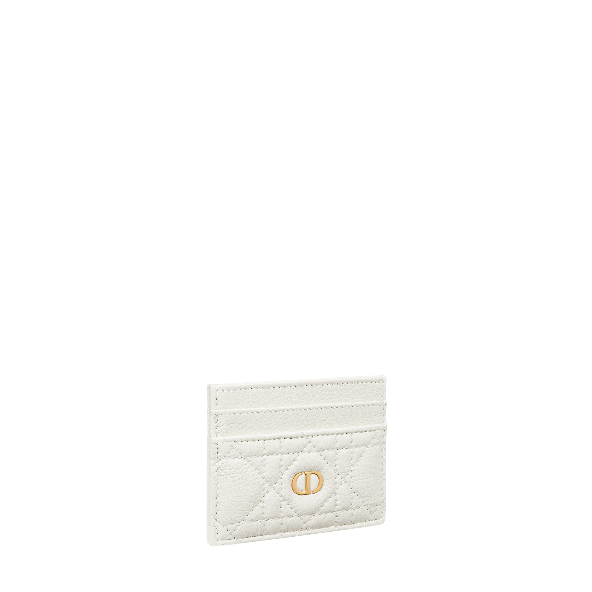 Dior Caro Freesia Card Holder Latte Supple Cannage Calfskin E03