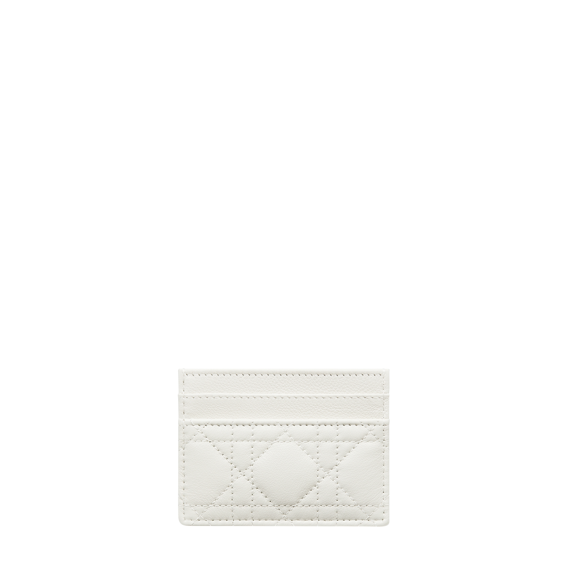 Dior Caro Freesia Card Holder Latte Supple Cannage Calfskin E08