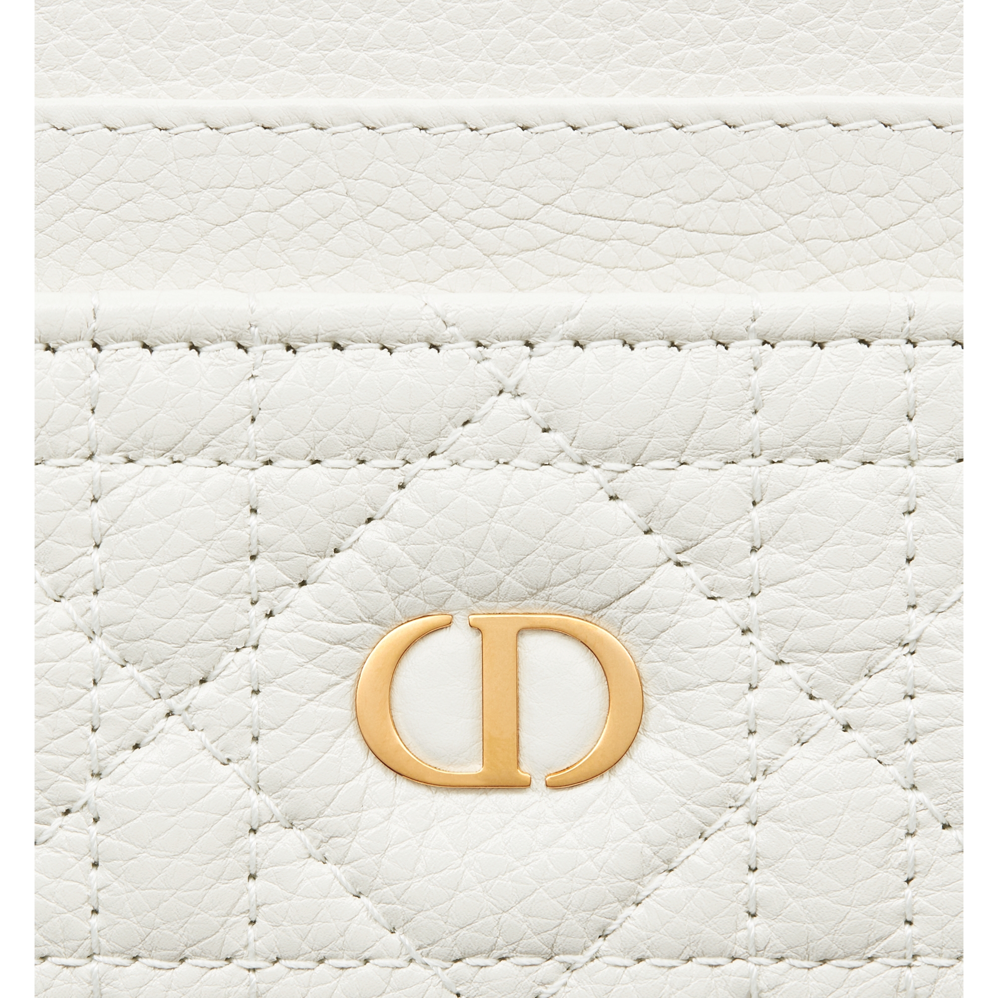 Dior Caro Freesia Card Holder Latte Supple Cannage Calfskin E09