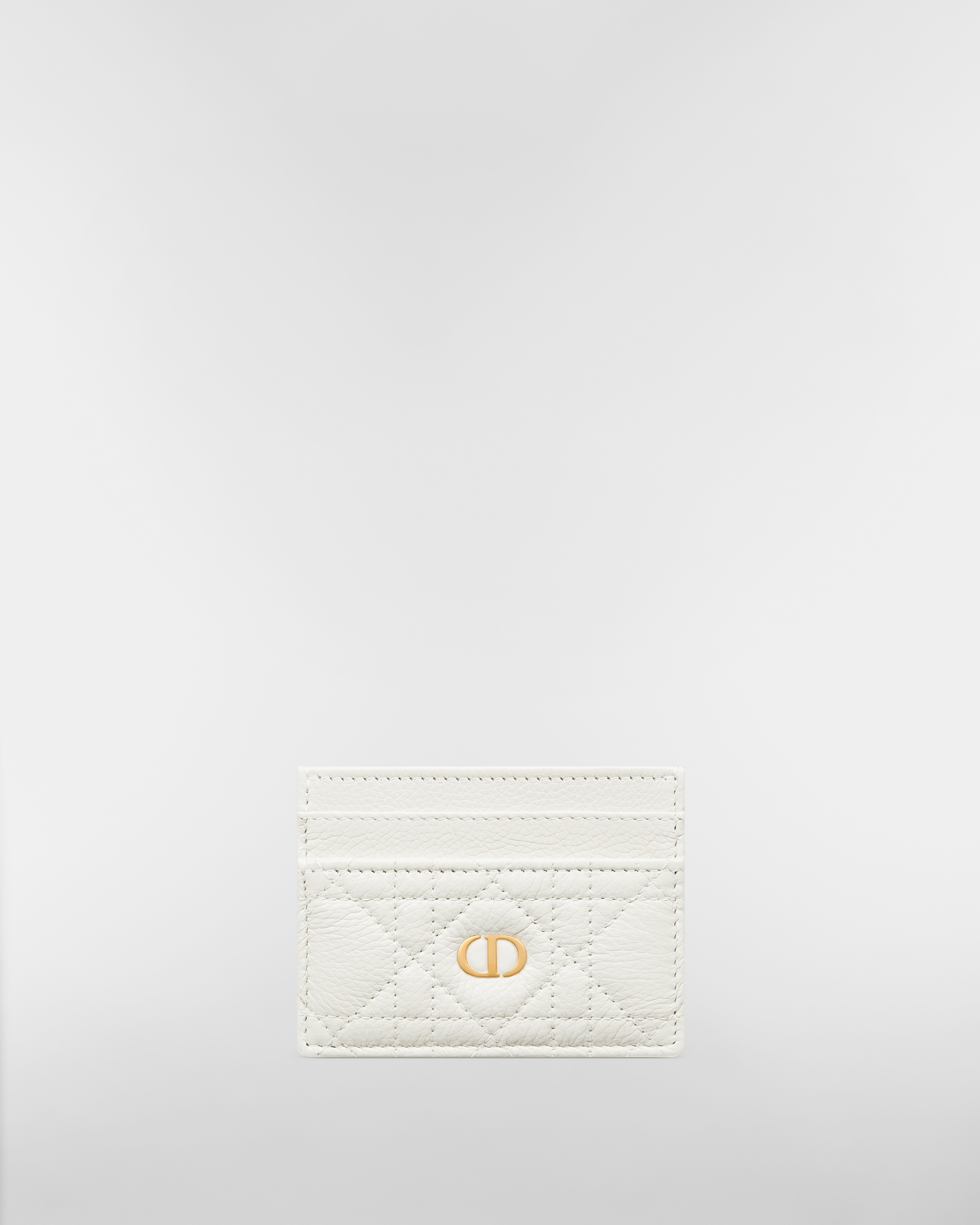 Dior Caro Freesia Card Holder Latte Supple Cannage Calfskin E01
