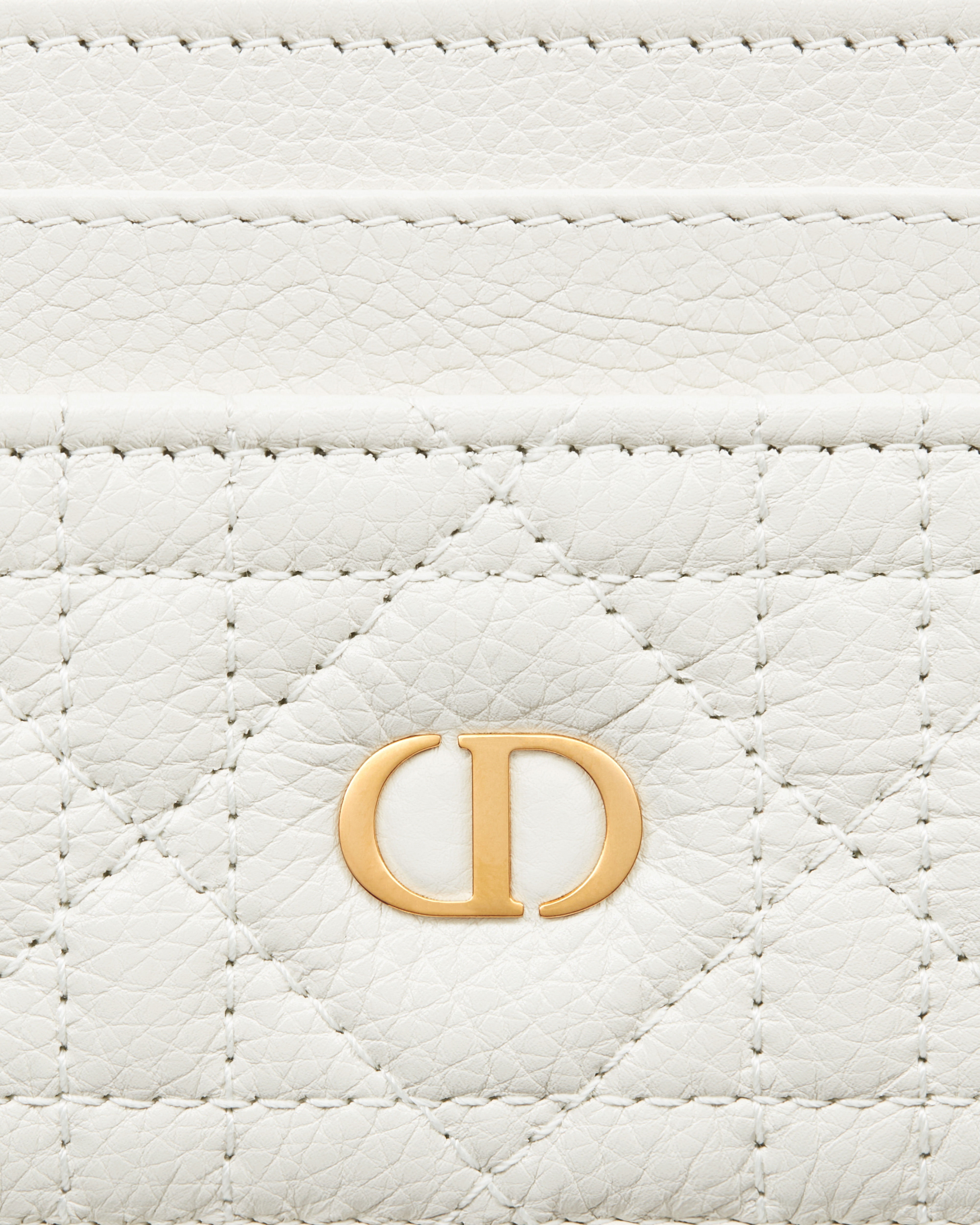 Dior Caro Freesia Card Holder Latte Supple Cannage Calfskin E09