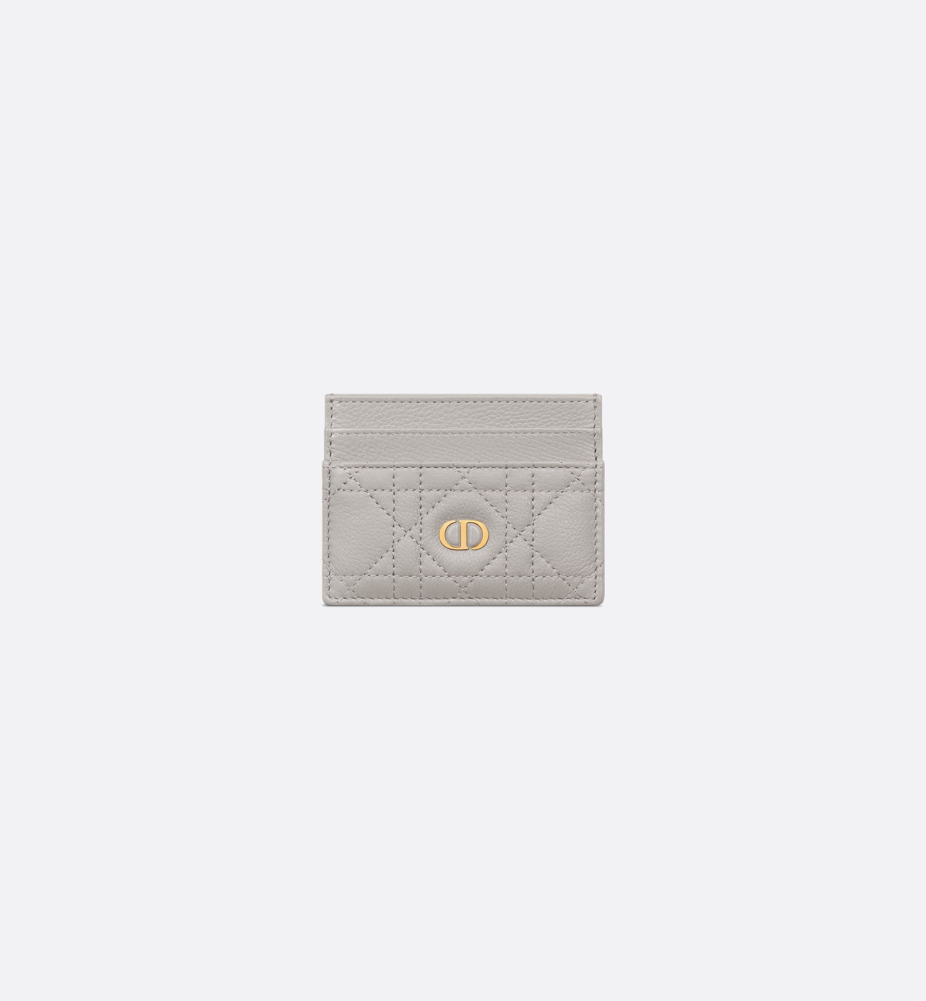 Dior Caro Freesia Card Holder Black Supple Cannage Calfskin Dior Caro Freesia Card Holder Black Supple Cannage Calfskin