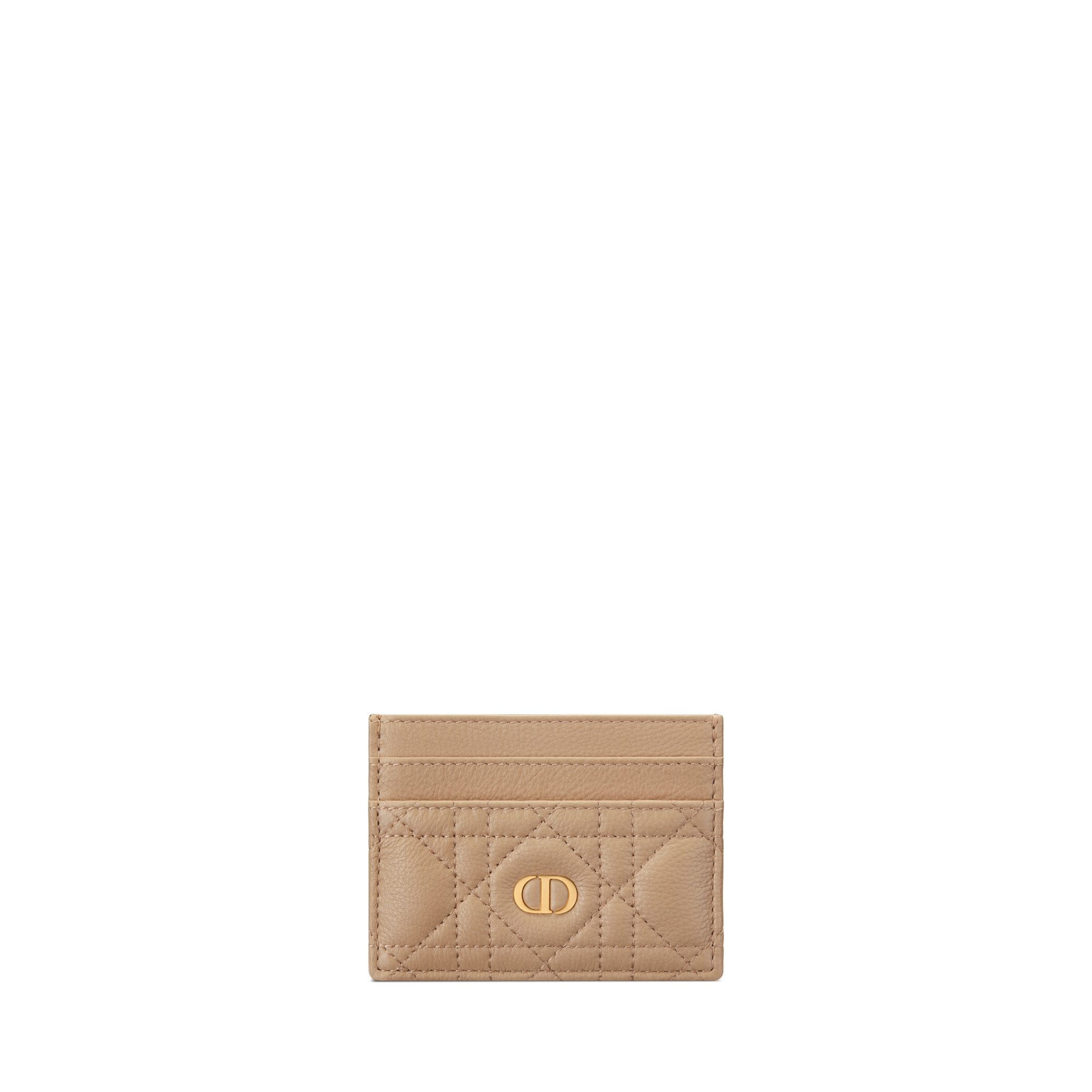 Dior Caro Freesia Card Holder Black Supple Cannage Calfskin | DIOR