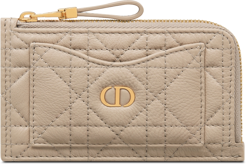 DIOR | Dior Caro Cosmos ジップ カードホルダー カナージュ カーフスキン