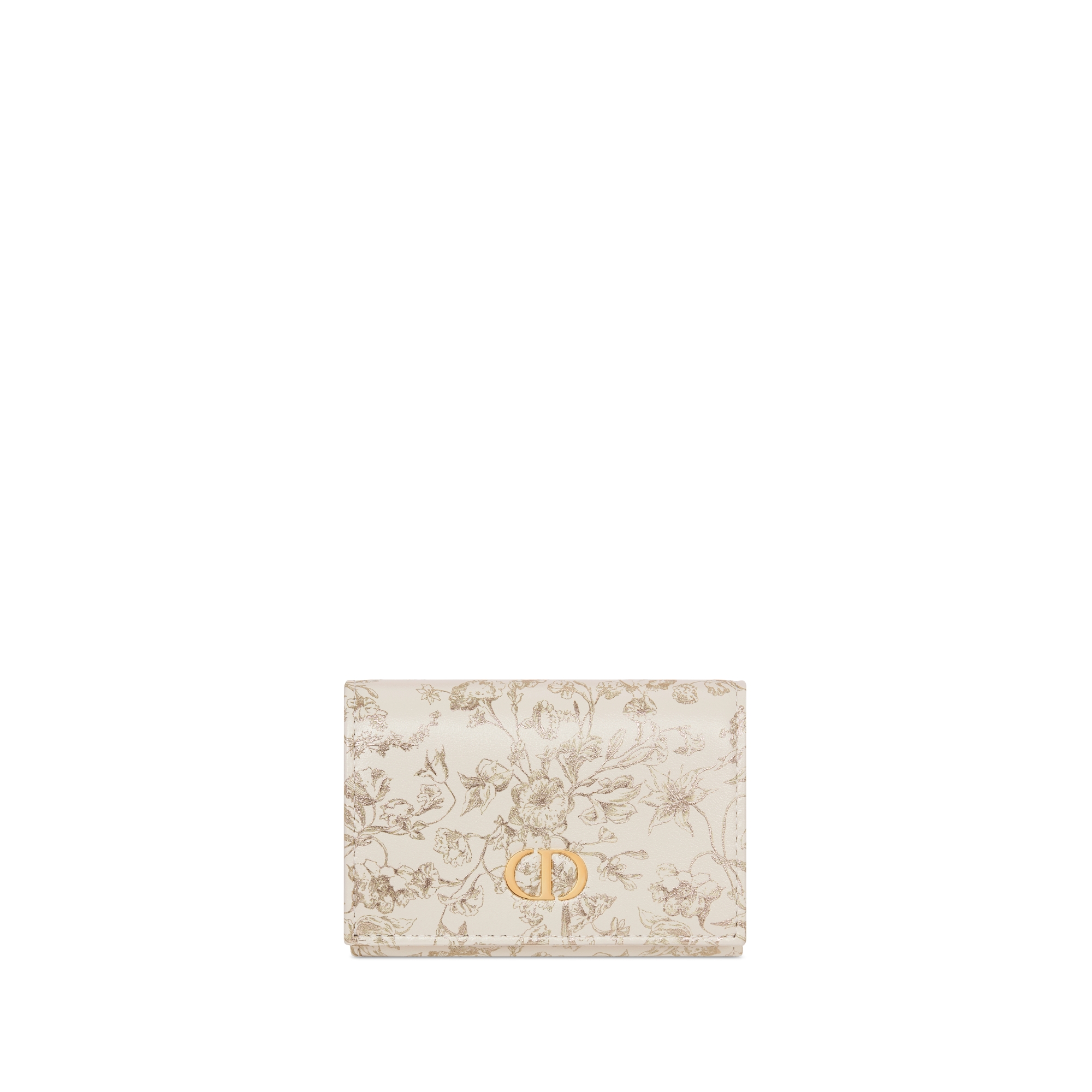 Dior Caro Glycine Wallet Gold-Tone Millefiori Printed Calfskin E01