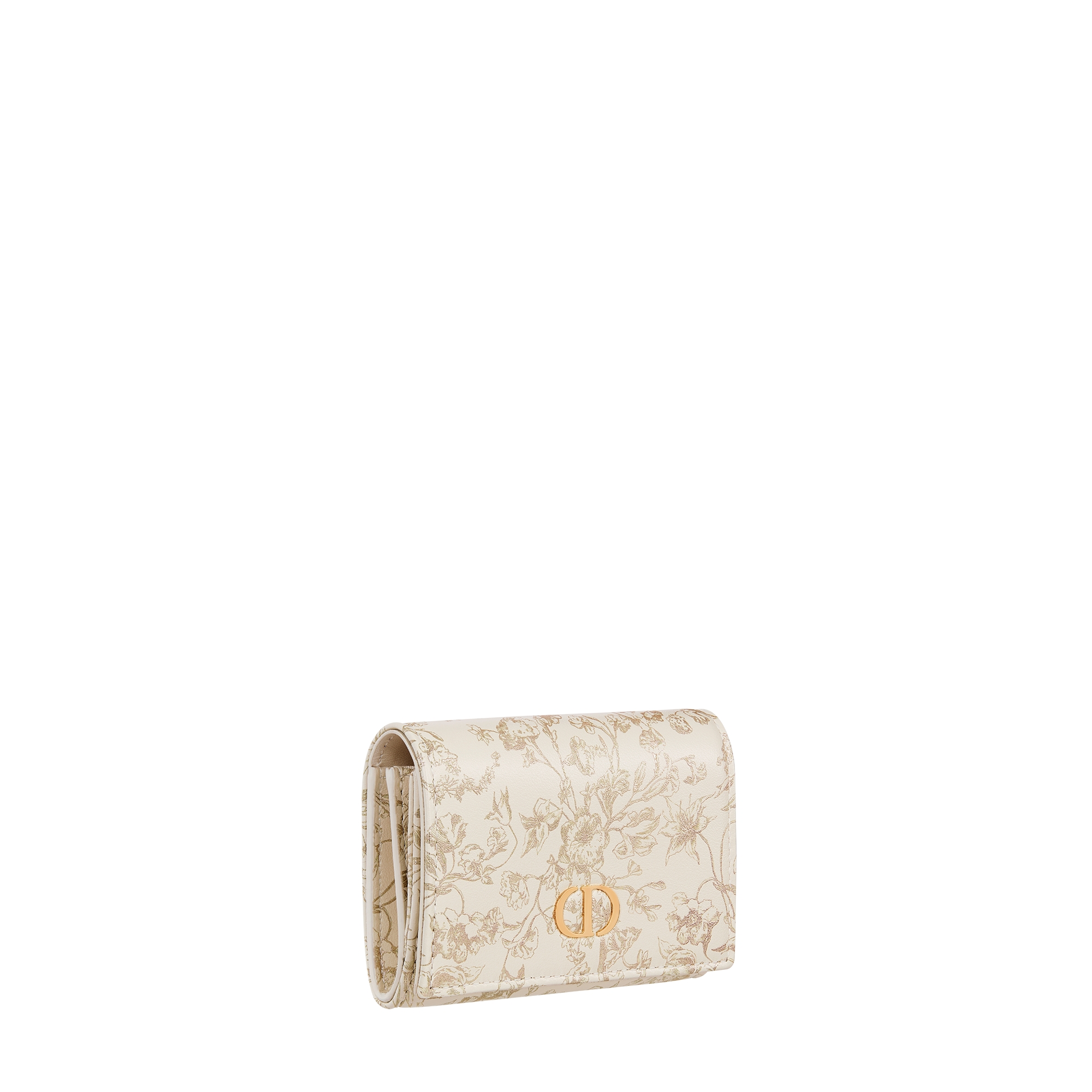 Dior Caro Glycine Wallet Gold-Tone Millefiori Printed Calfskin E03