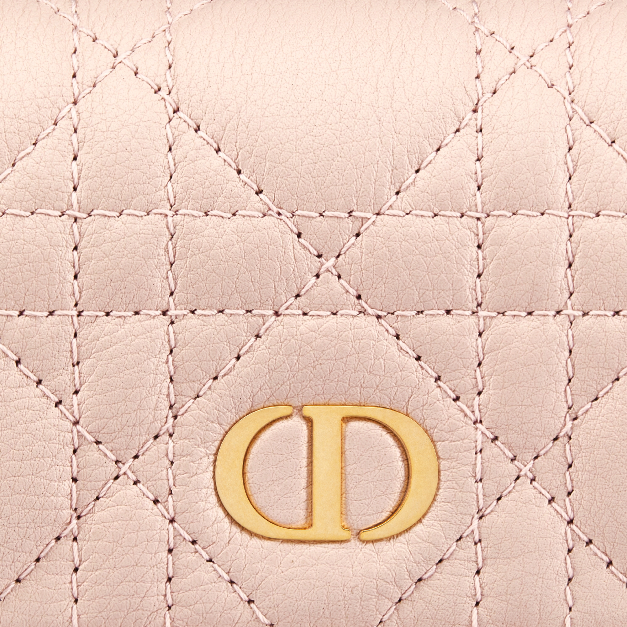 Dior Caro Glycine Wallet Powder Pink Supple Cannage Calfskin E09