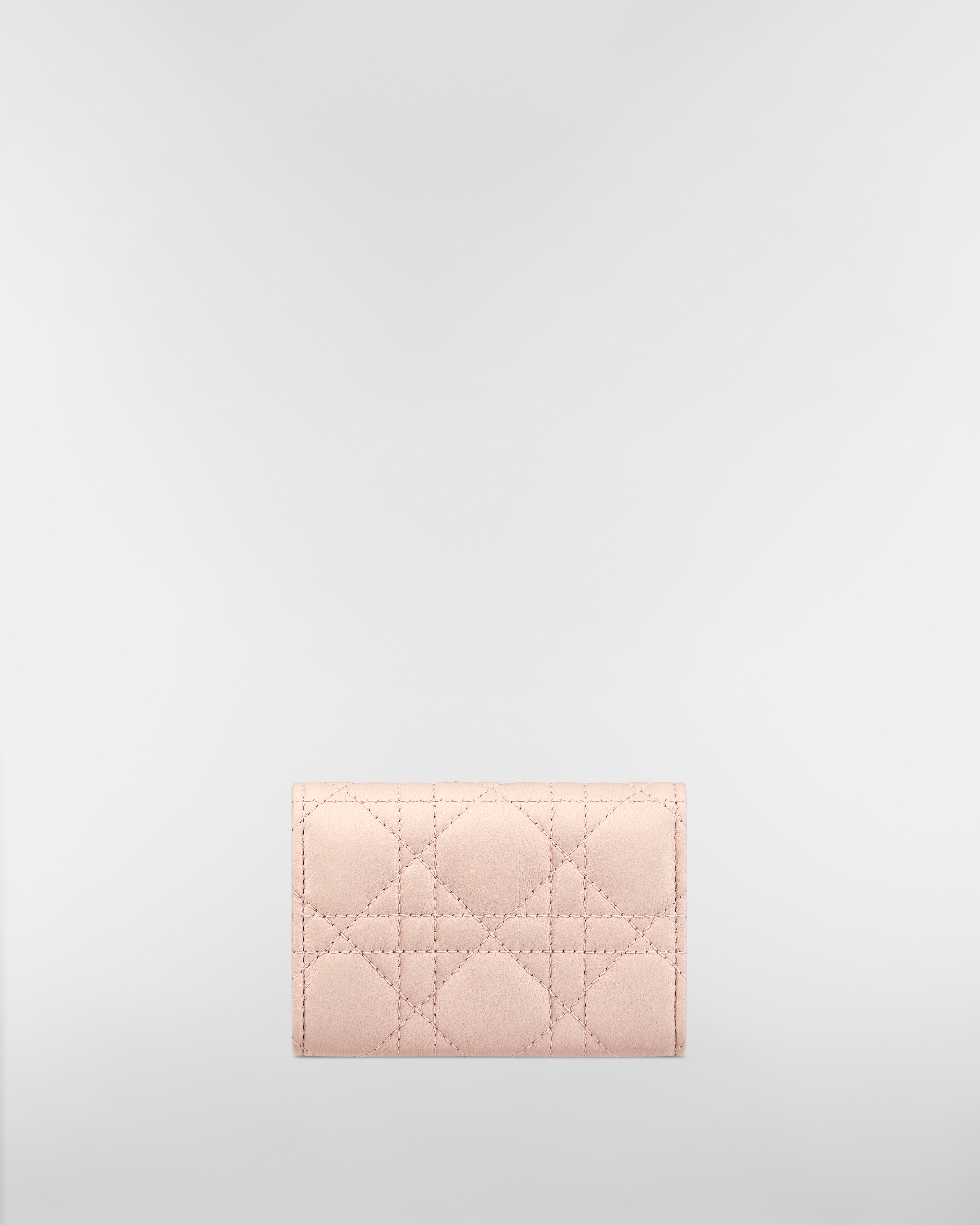 Cartera Dior Caro Glycine Piel de becerro Cannage flexible rosa empolvado E08