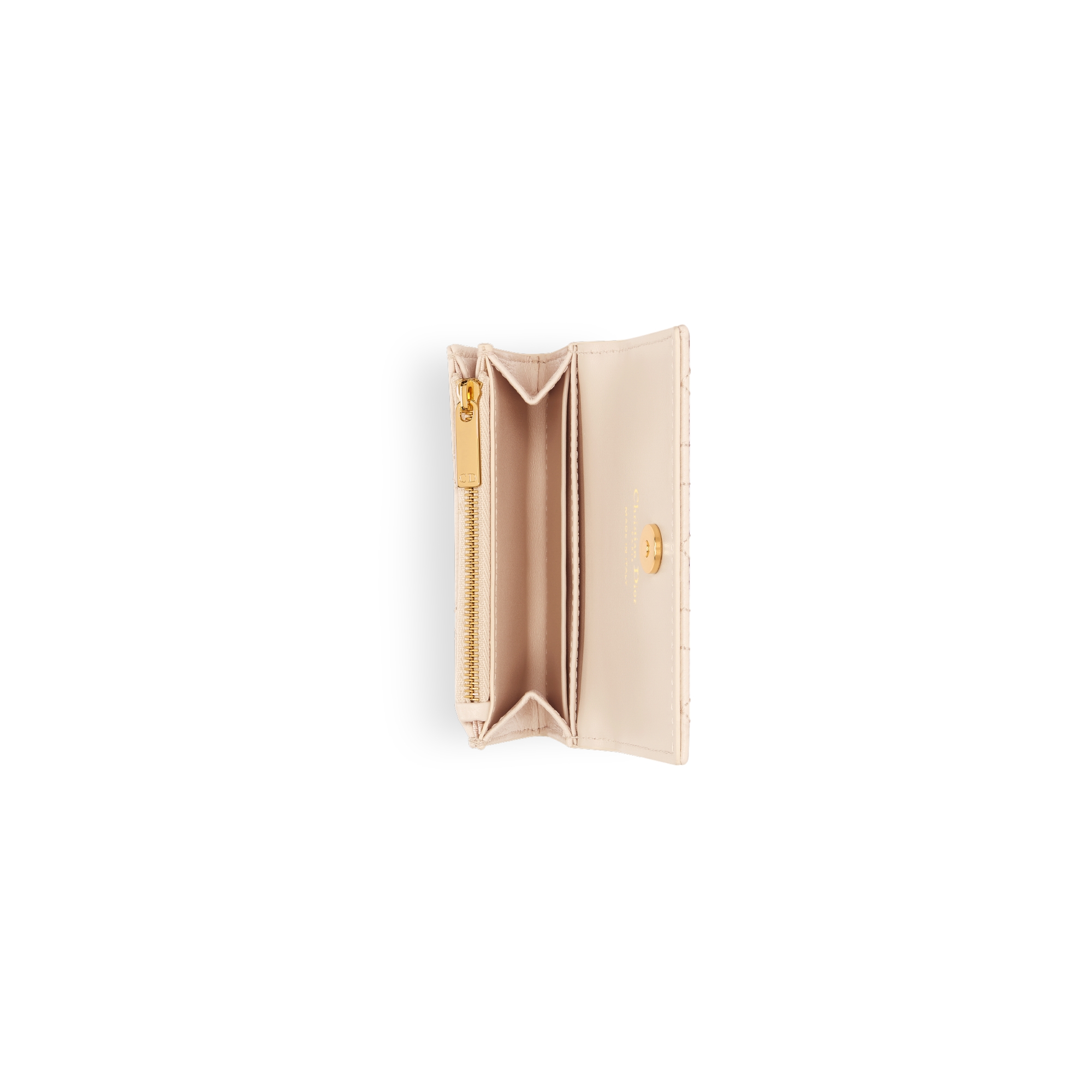 Dior Caro Glycine 지갑 샌드스톤 핑크 서플 까나쥬 송아지 가죽 E06