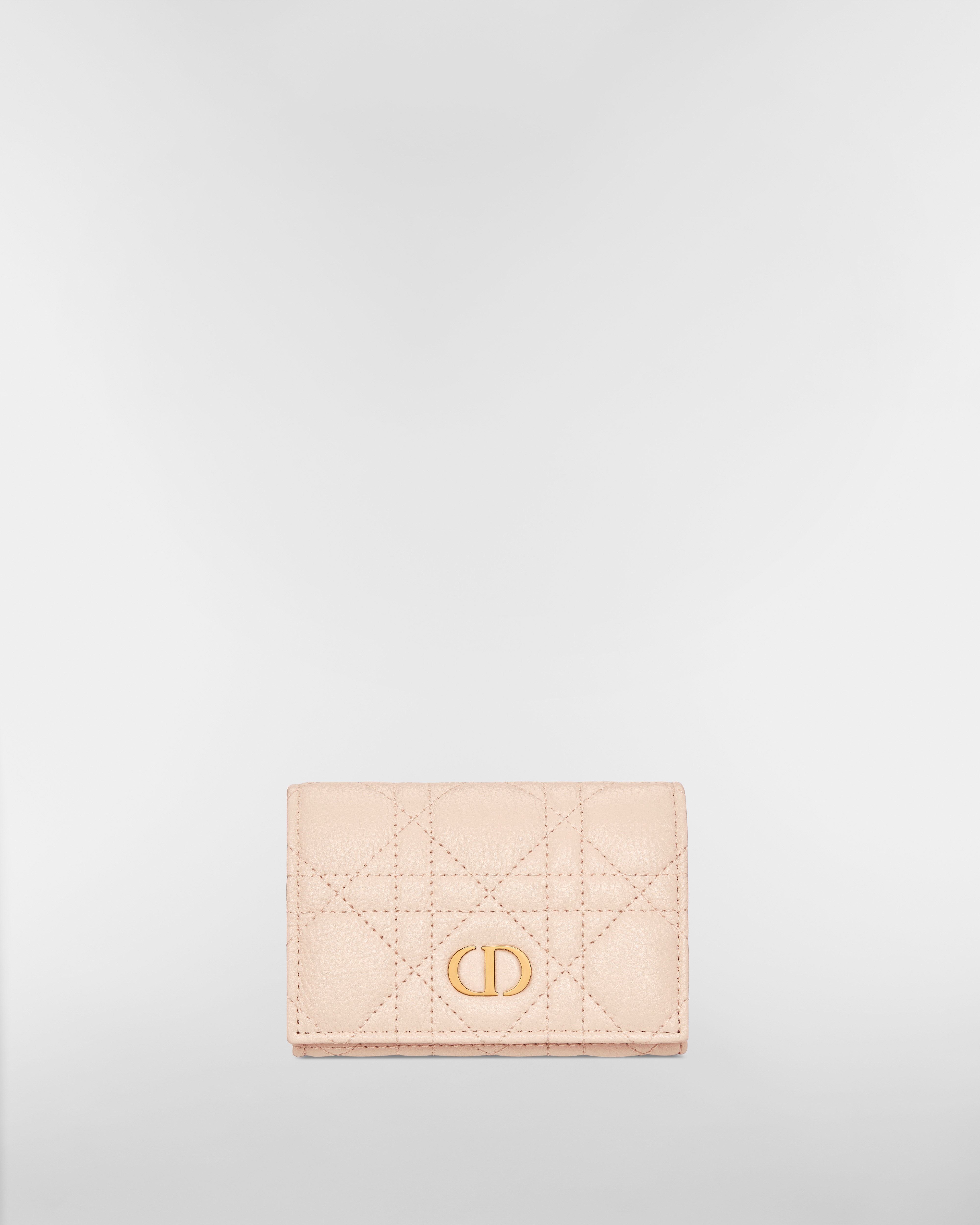 Dior Caro Glycine Wallet Sandstone Pink Supple Cannage Calfskin E01
