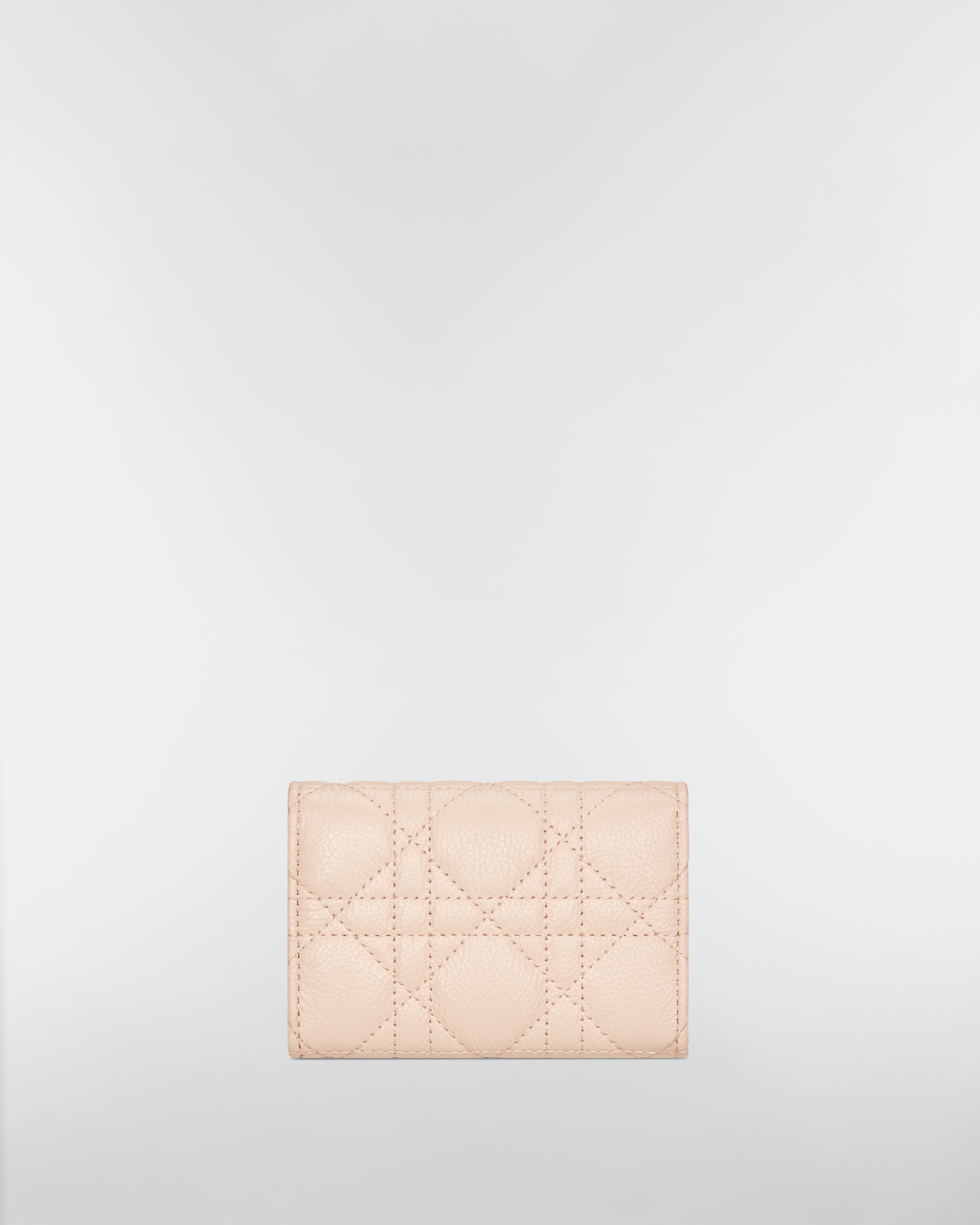 Dior Caro Glycine Wallet Sandstone Pink Supple Cannage Calfskin E08