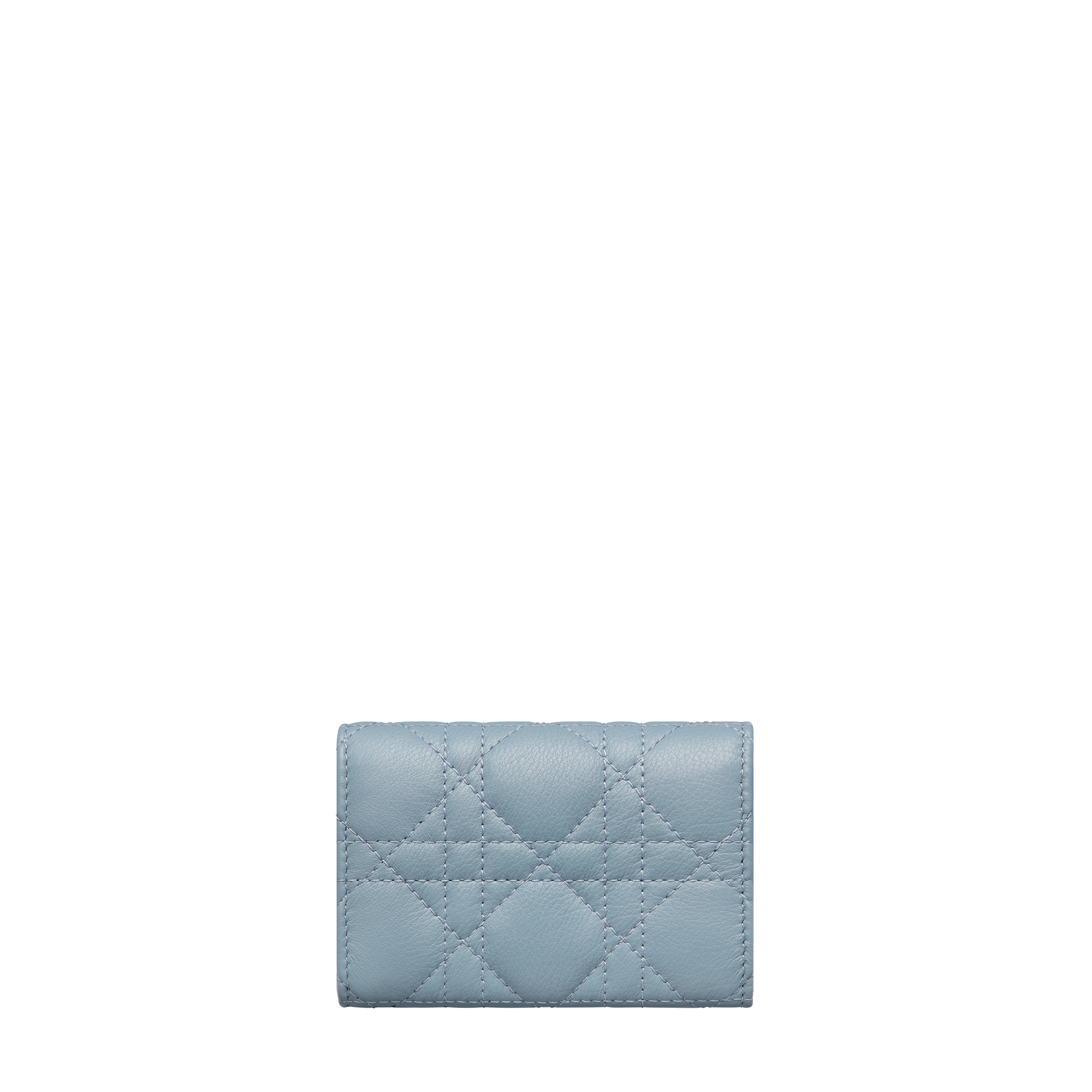 Dior Caro Glycine Wallet Cloud Blue Supple Cannage Calfskin E08
