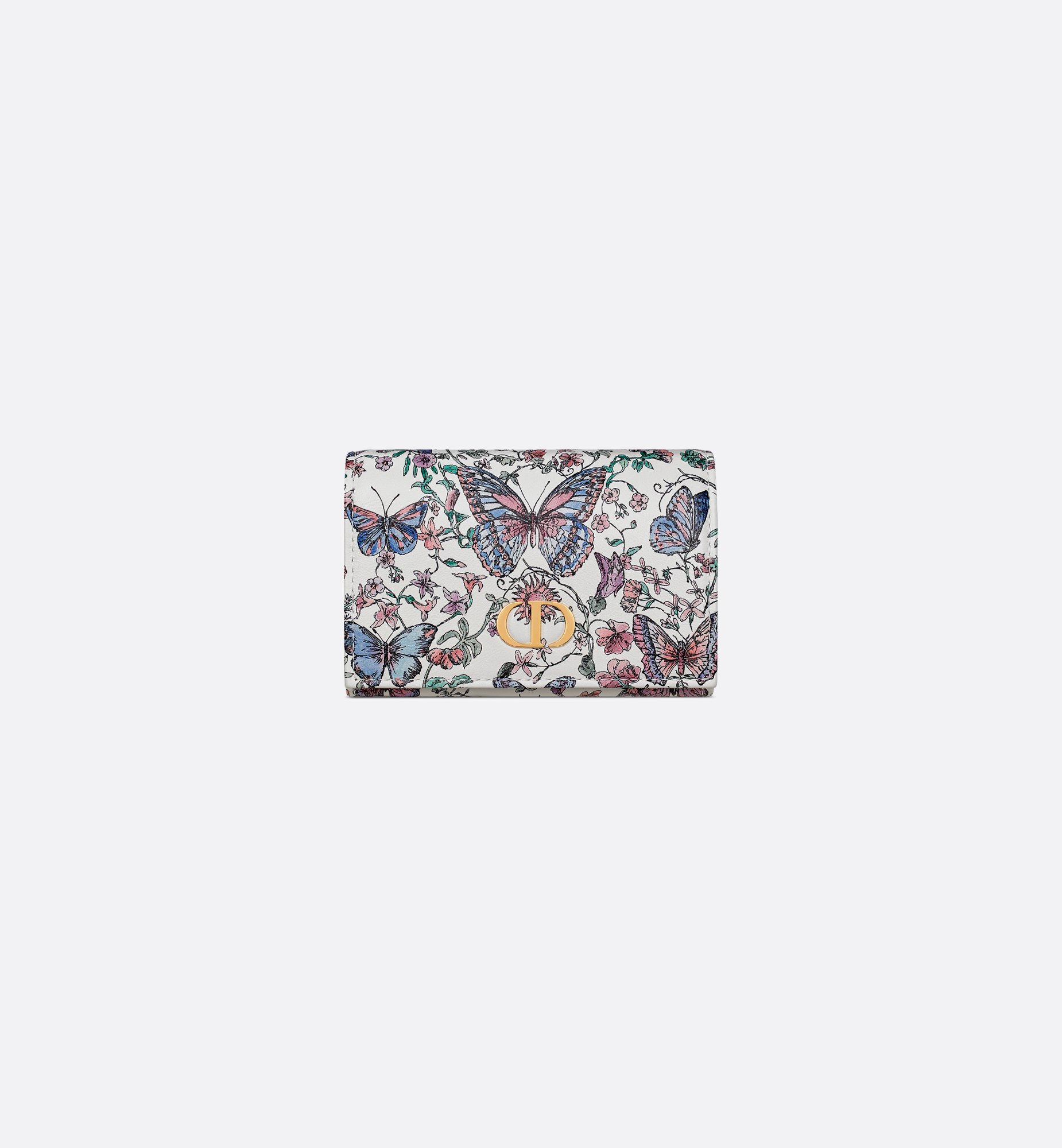 Dior Caro Glycine Wallet White Smooth Calfskin with Dior Caro Glycine Wallet White Smooth Calfskin with