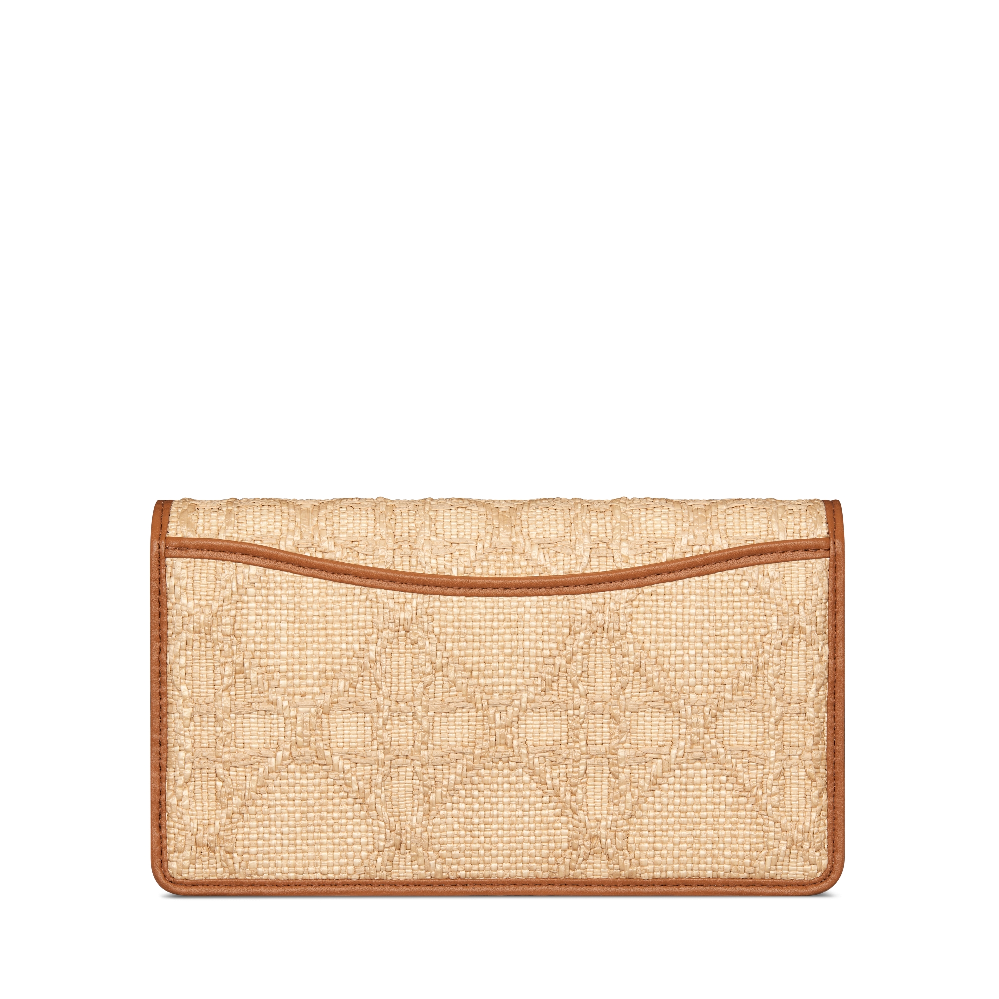 Pochette à chaîne Dior Caro Raphia Cannage beige E08