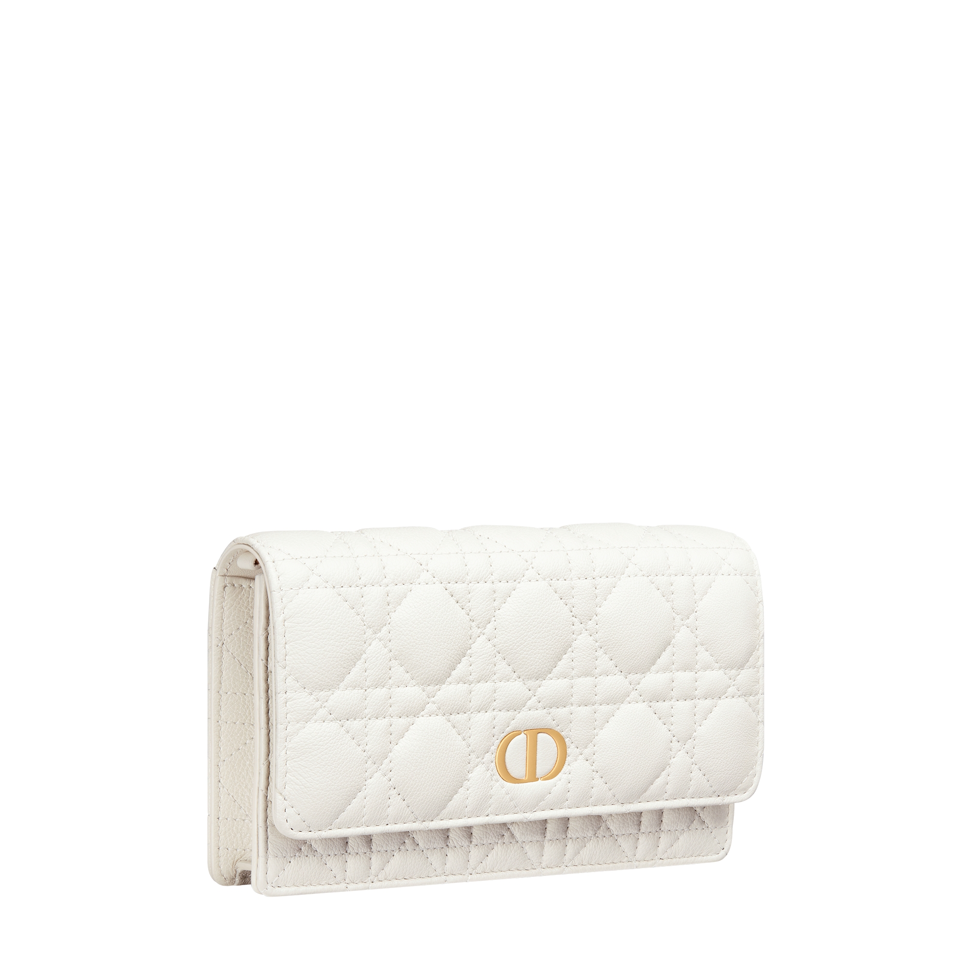 Dior Caro Pouch with Chain Latte Supple Cannage Calfskin E03